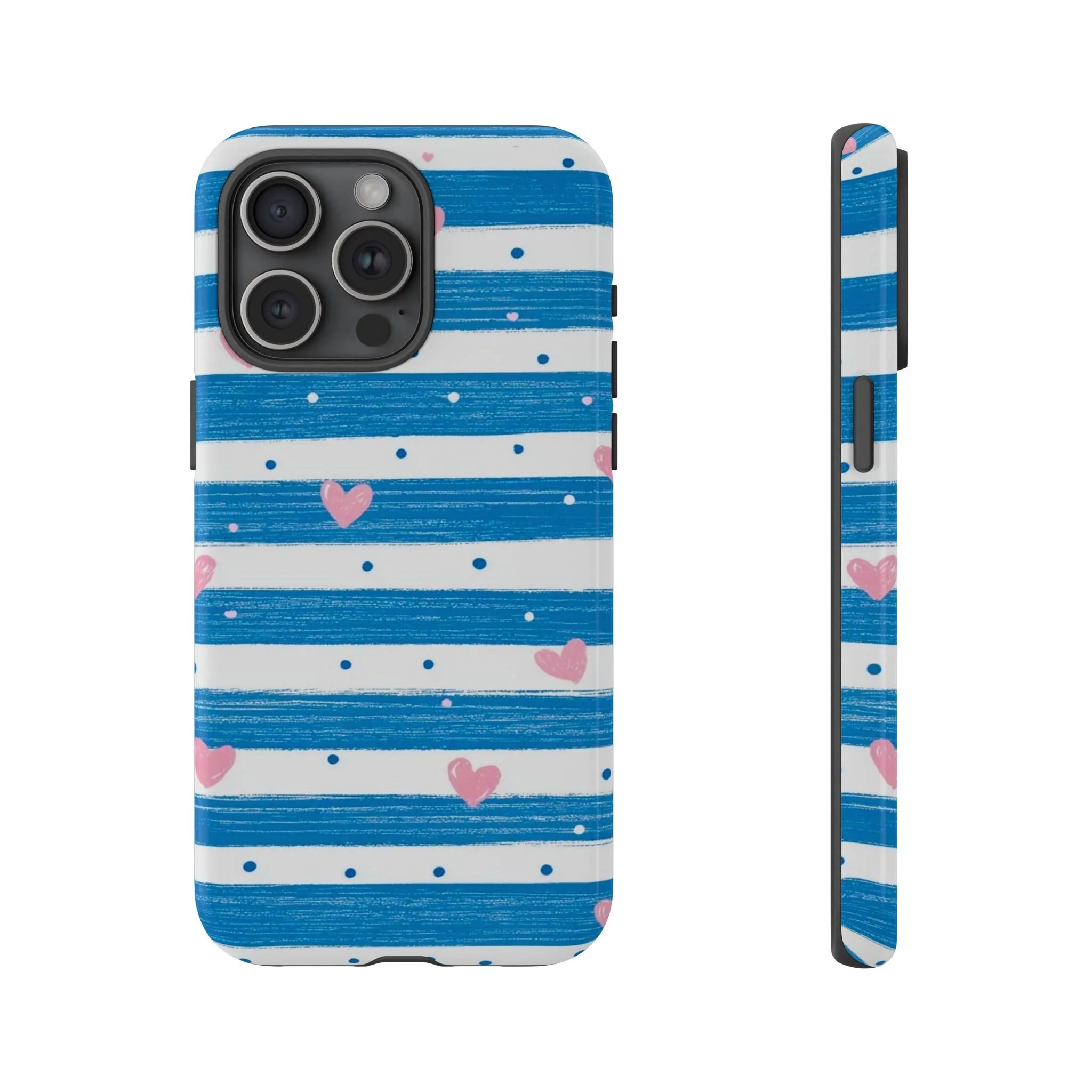 Striped Hearts | Tough Phone Case