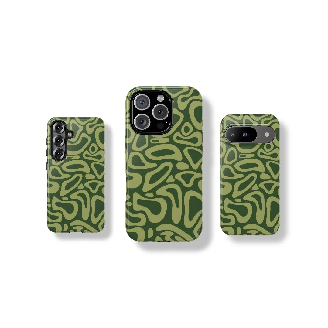 Abstract Green Layers |Tough Phone Case