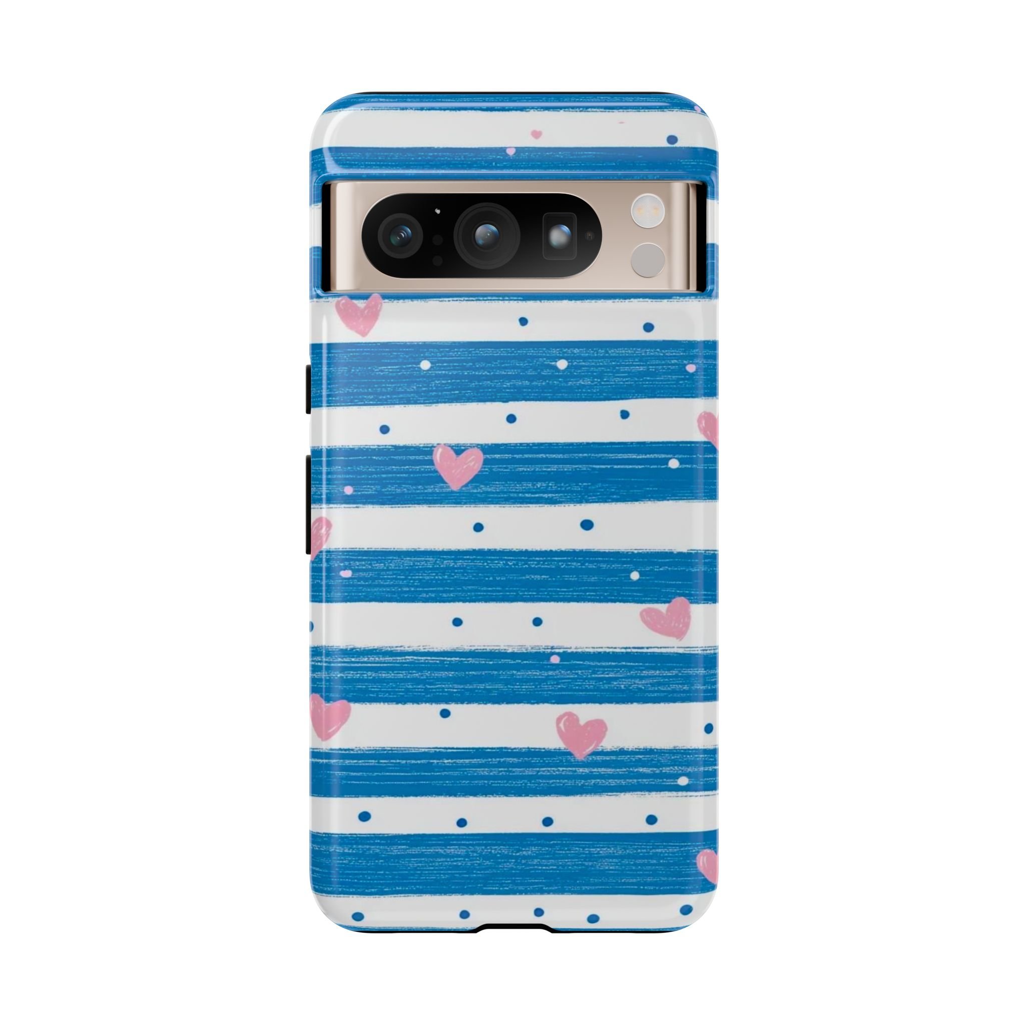 Striped Hearts | Tough Phone Case