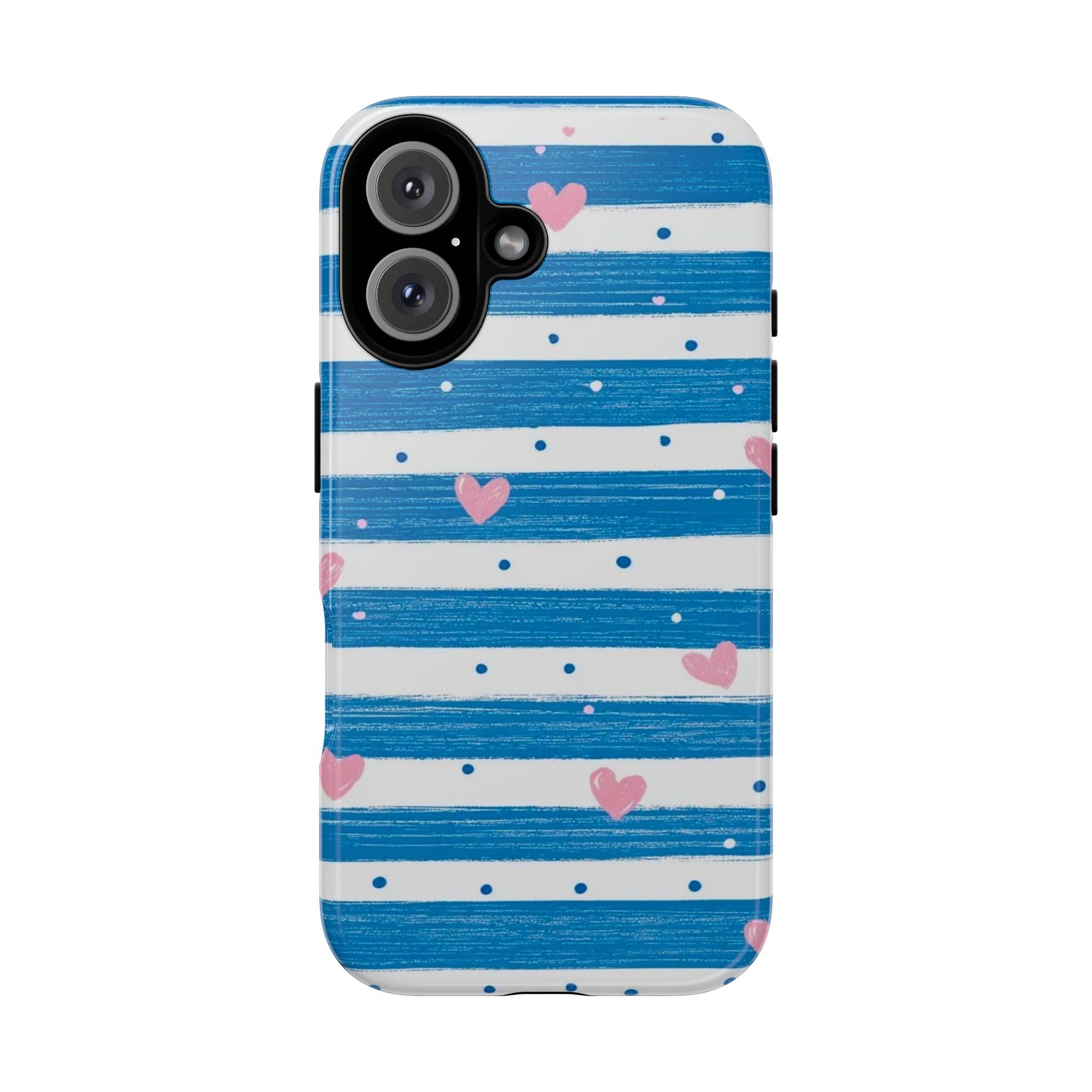Striped Hearts | Tough Phone Case