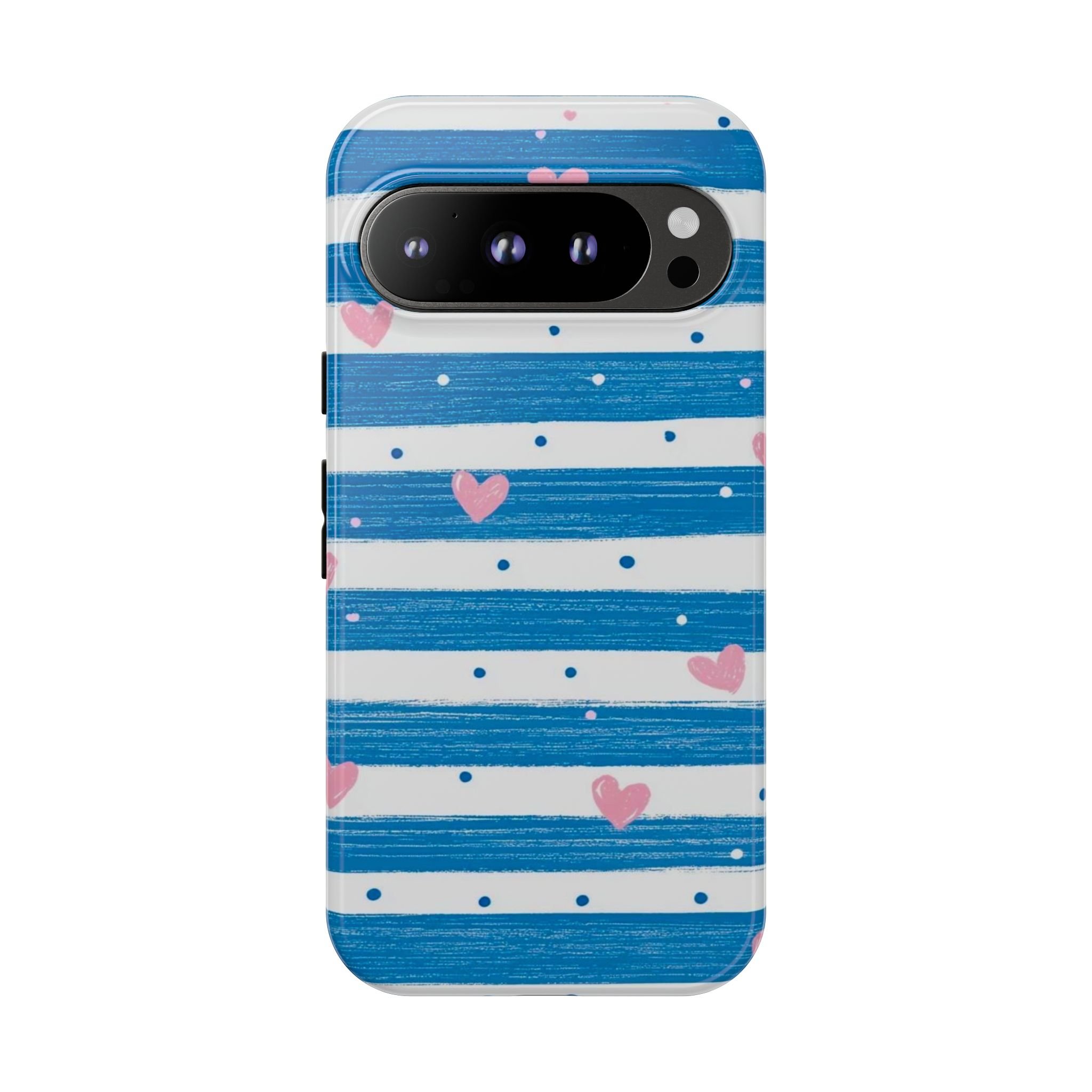 Striped Hearts | Tough Phone Case