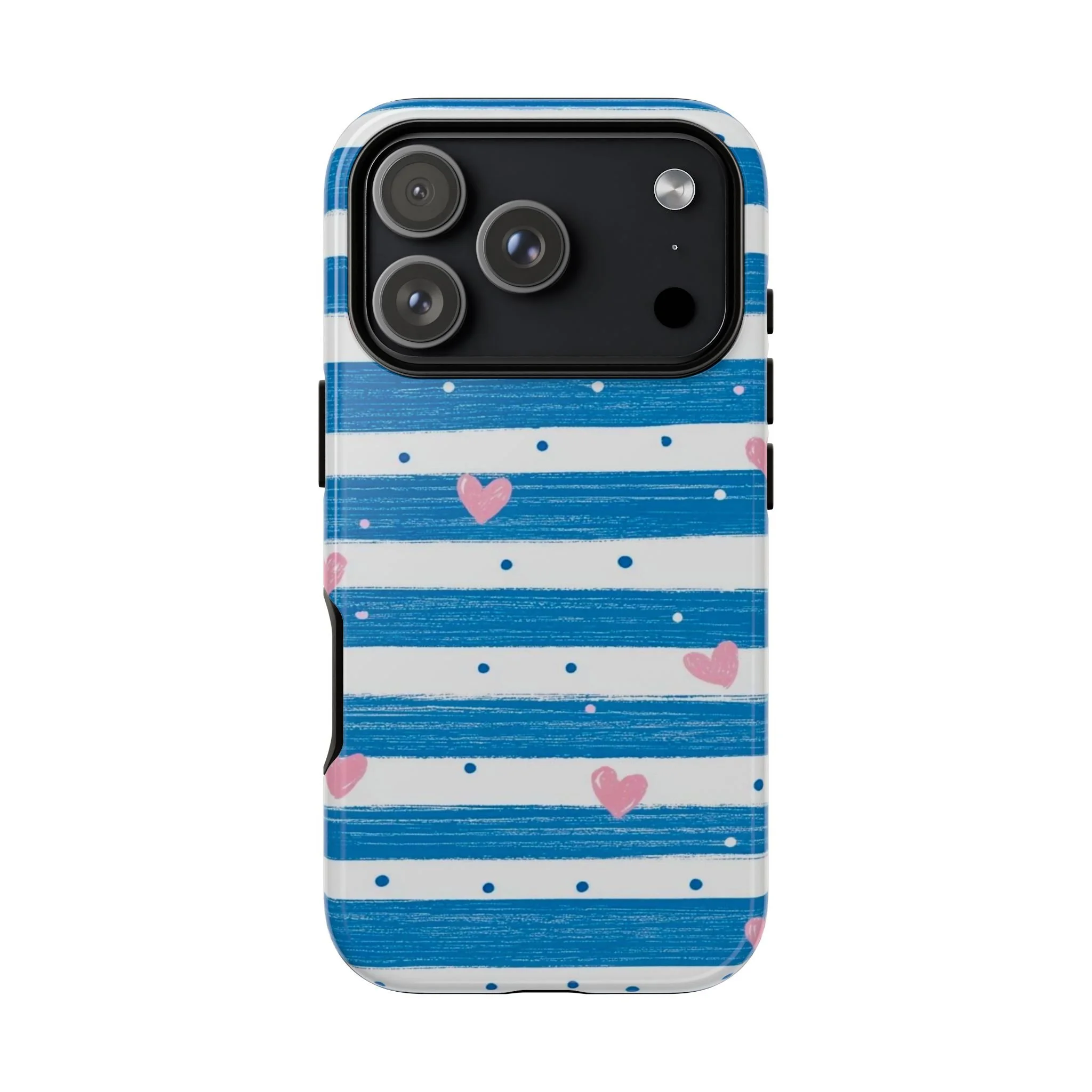 Striped Hearts | Tough Phone Case