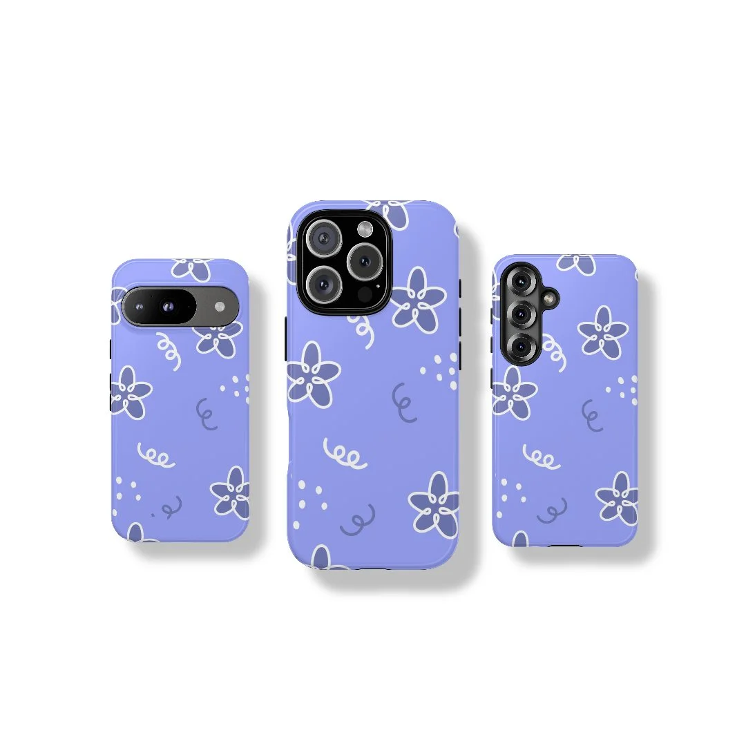Purple Floral | Tough Phone Case