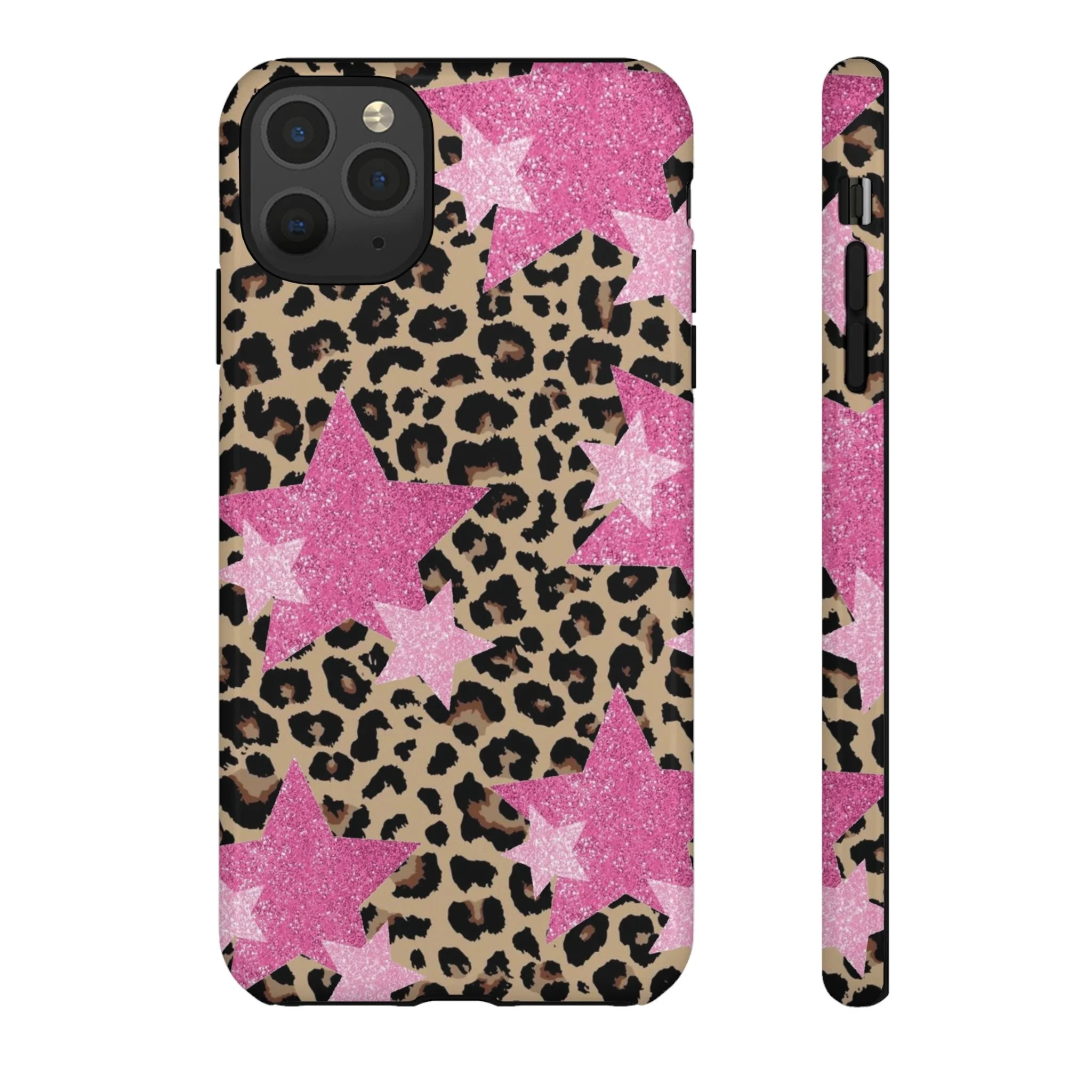 Pink Cheetah Stars | Tough Phone Case
