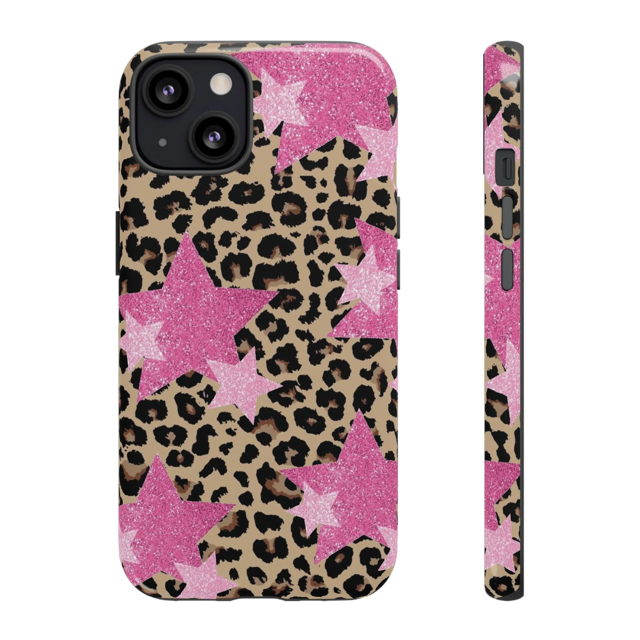 Pink Cheetah Stars | Tough Phone Case