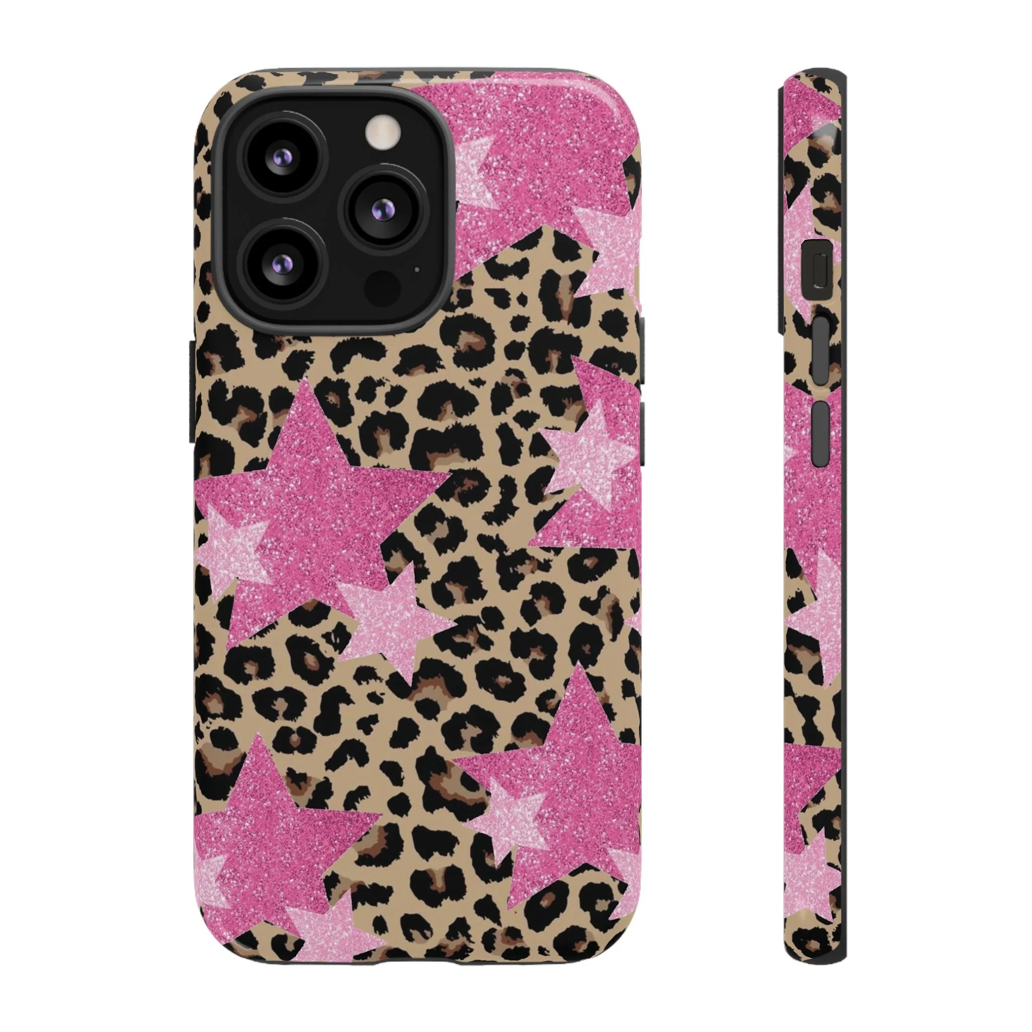 Pink Cheetah Stars | Tough Phone Case