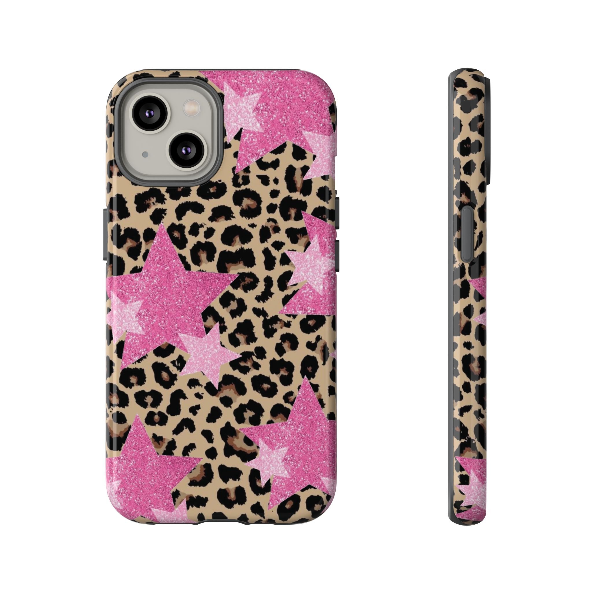 Pink Cheetah Stars | Tough Phone Case