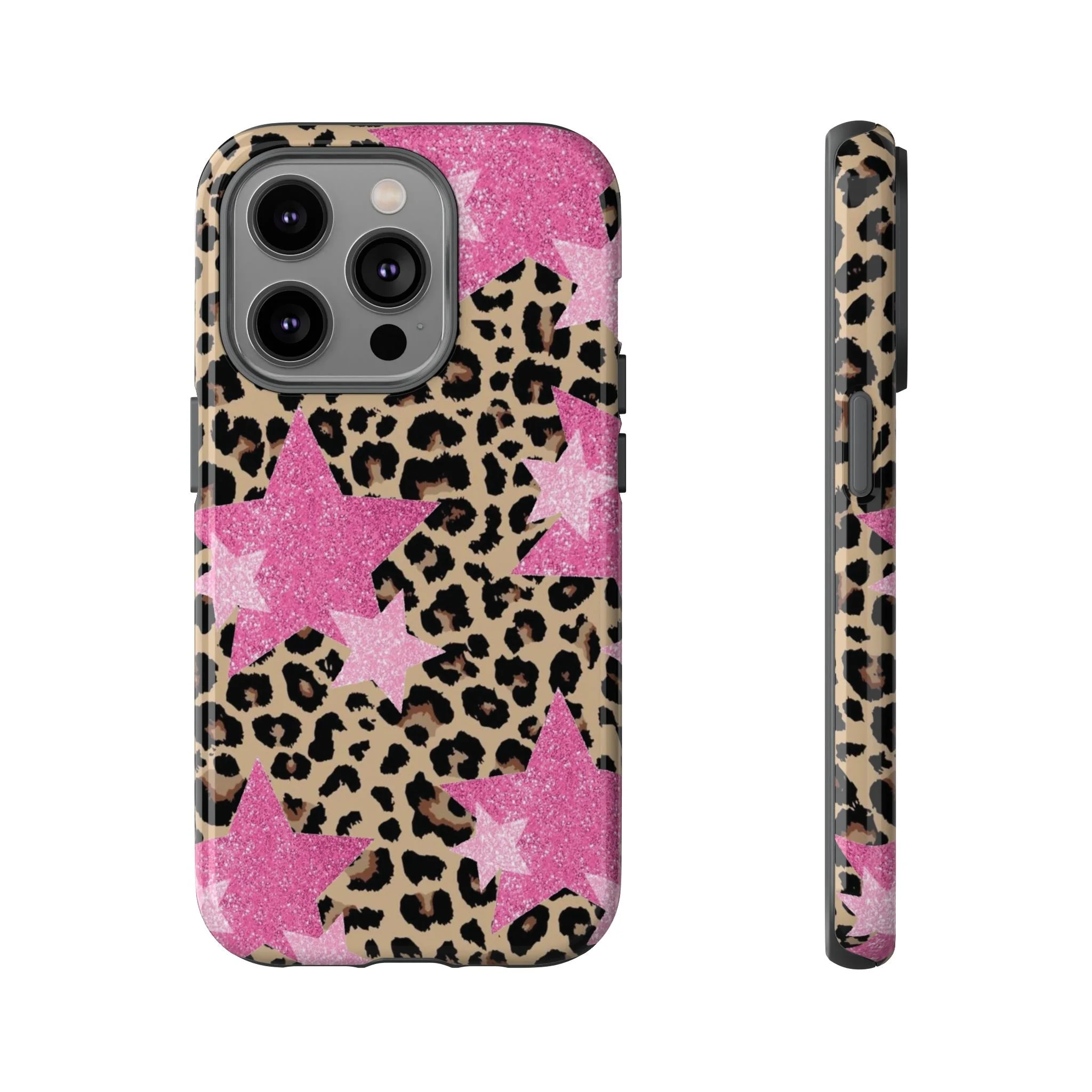 Pink Cheetah Stars | Tough Phone Case