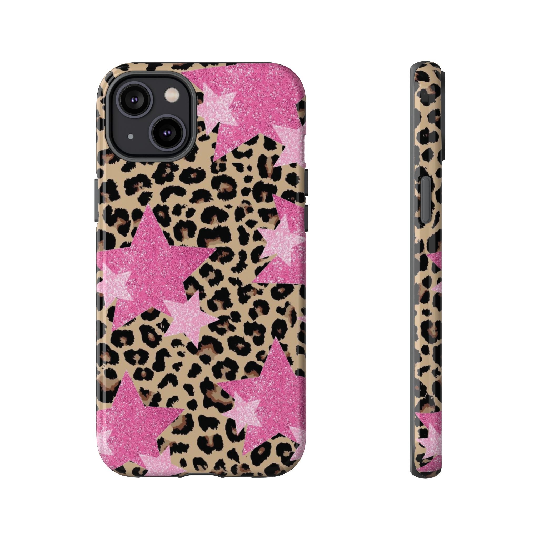 Pink Cheetah Stars | Tough Phone Case