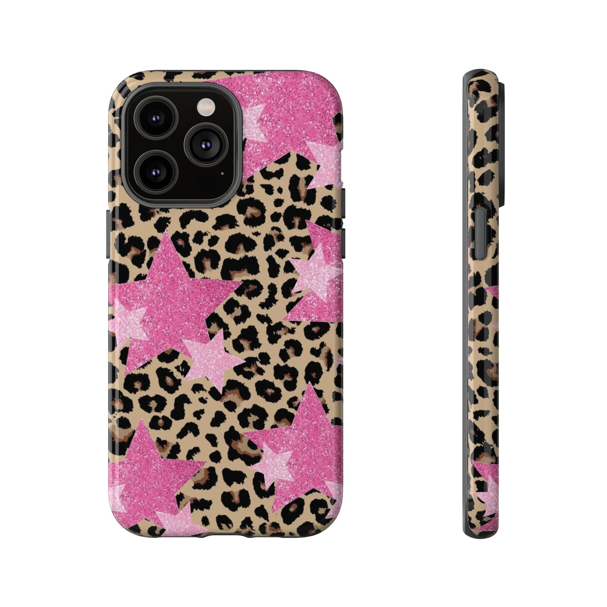 Pink Cheetah Stars | Tough Phone Case