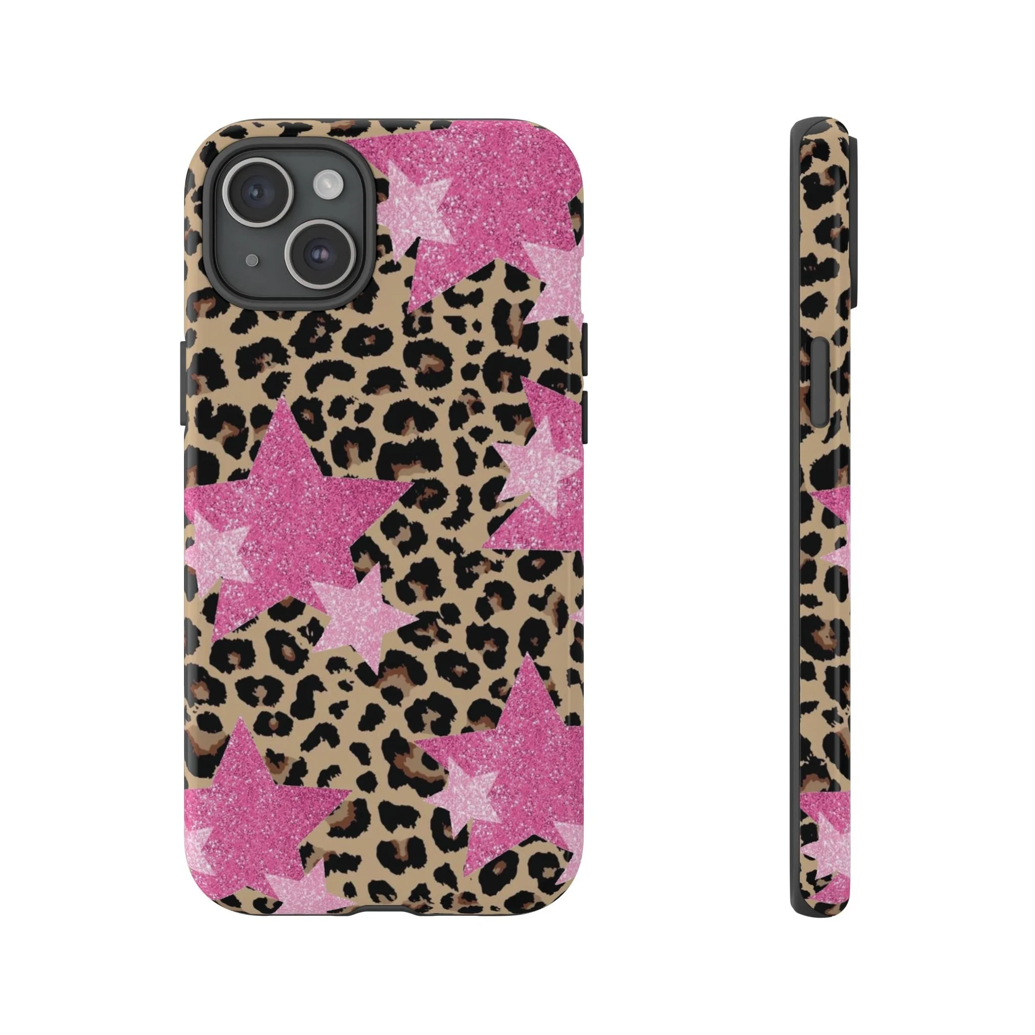 Pink Cheetah Stars | Tough Phone Case