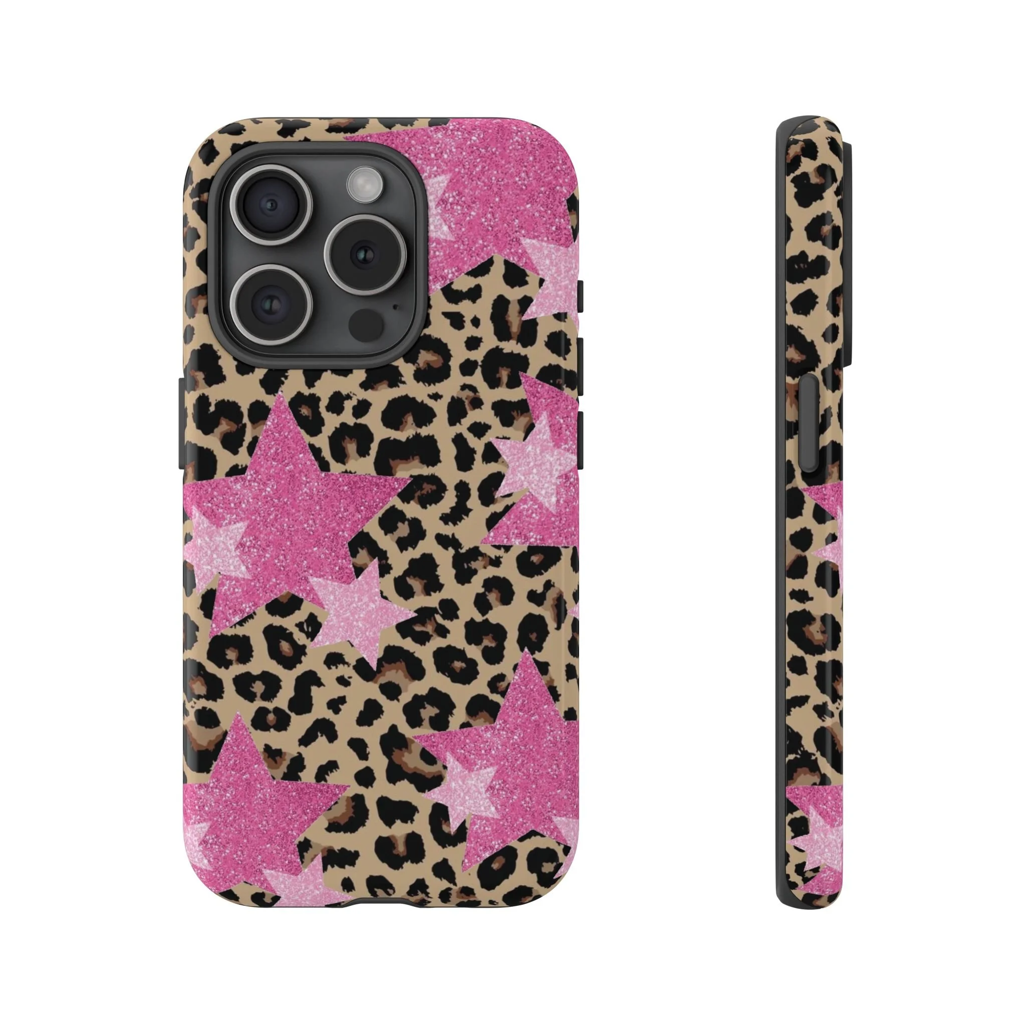 Pink Cheetah Stars | Tough Phone Case