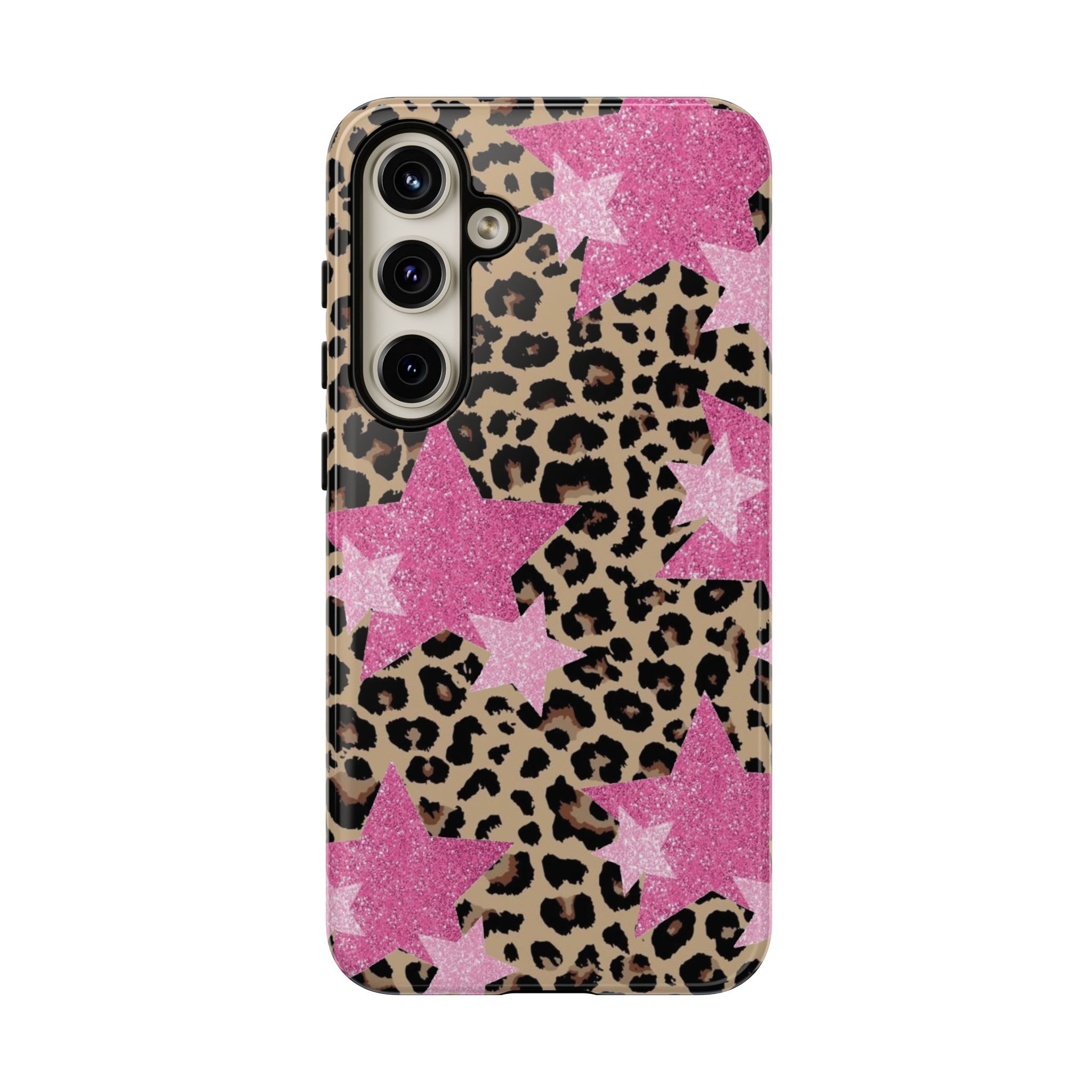 Pink Cheetah Stars | Tough Phone Case