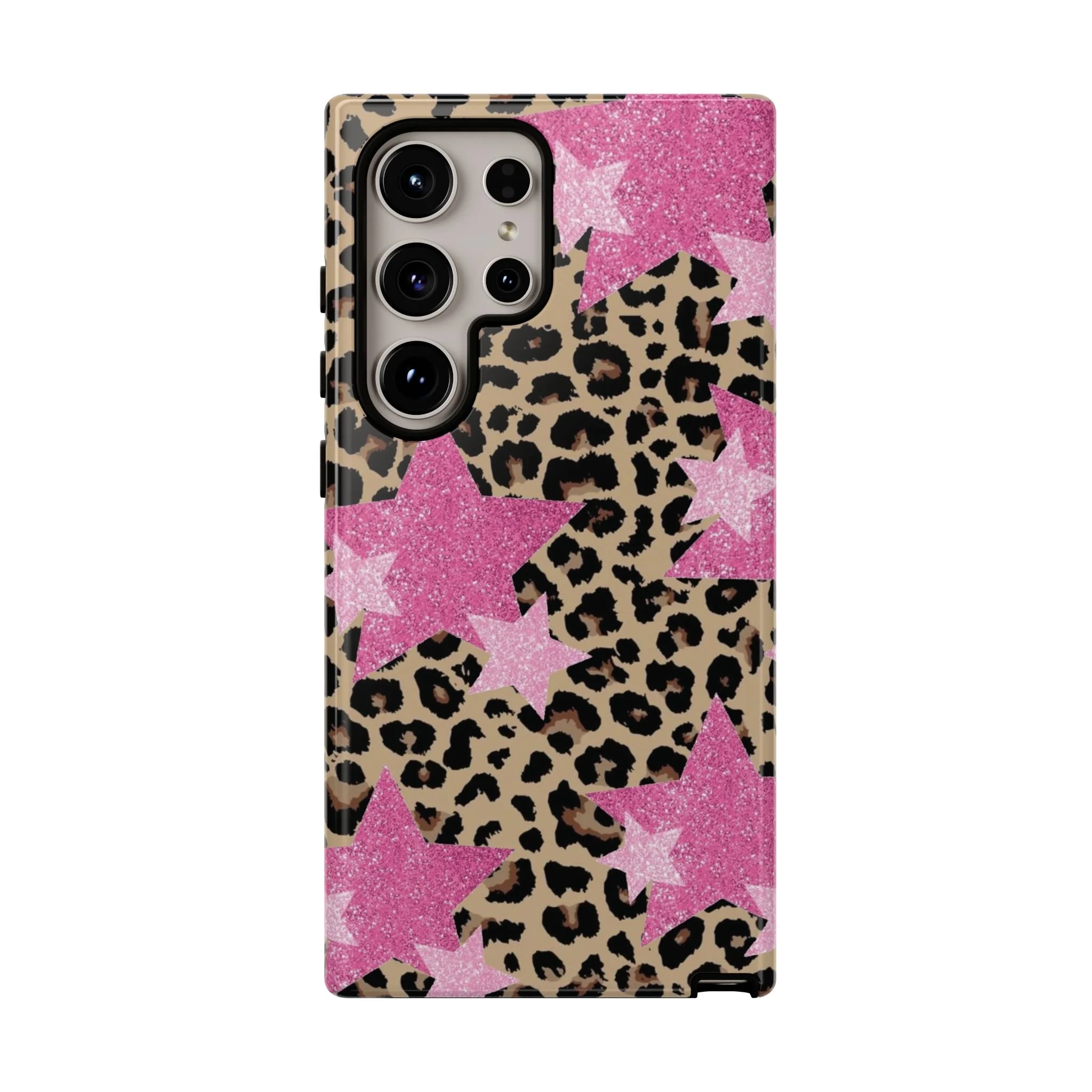 Pink Cheetah Stars | Tough Phone Case