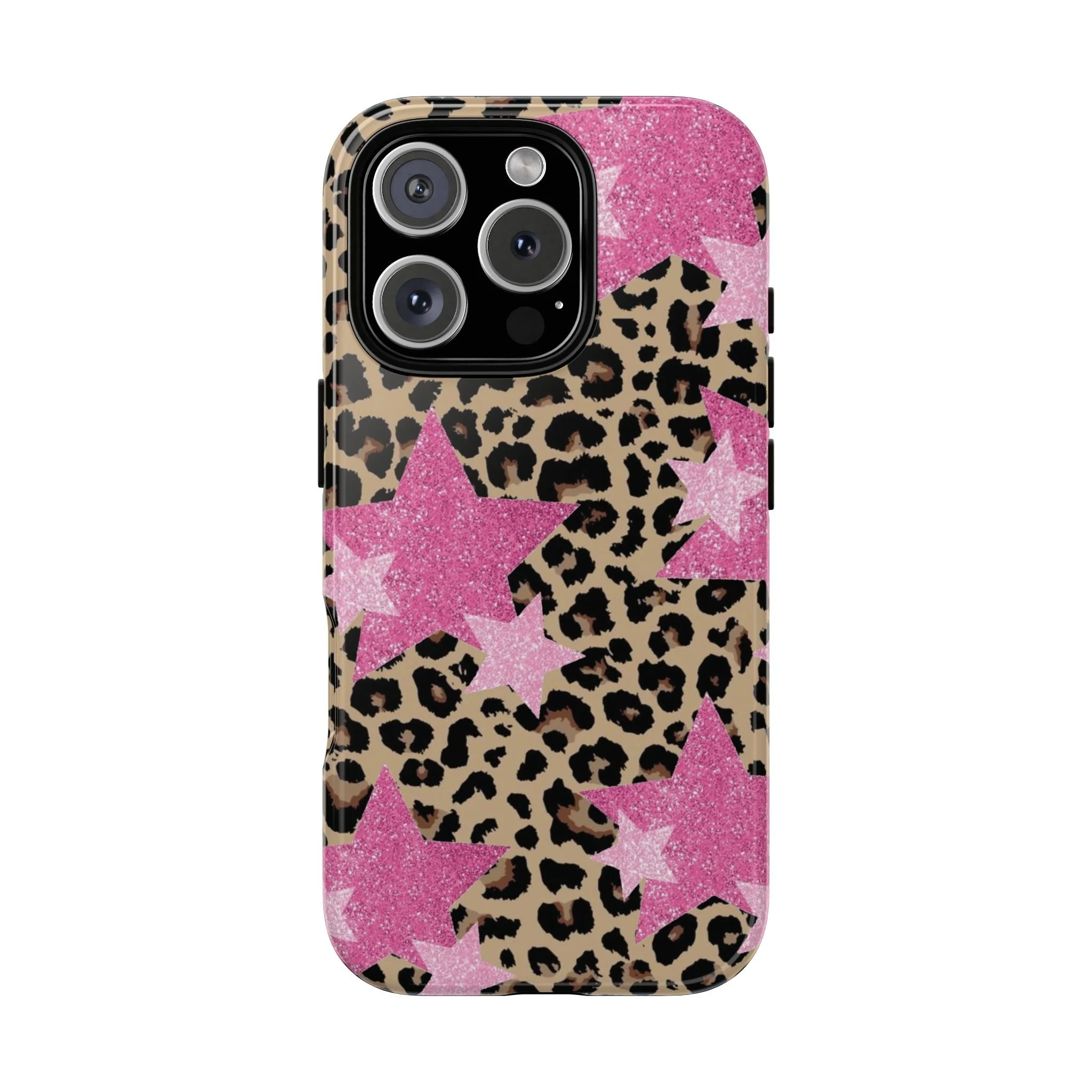 Pink Cheetah Stars | Tough Phone Case