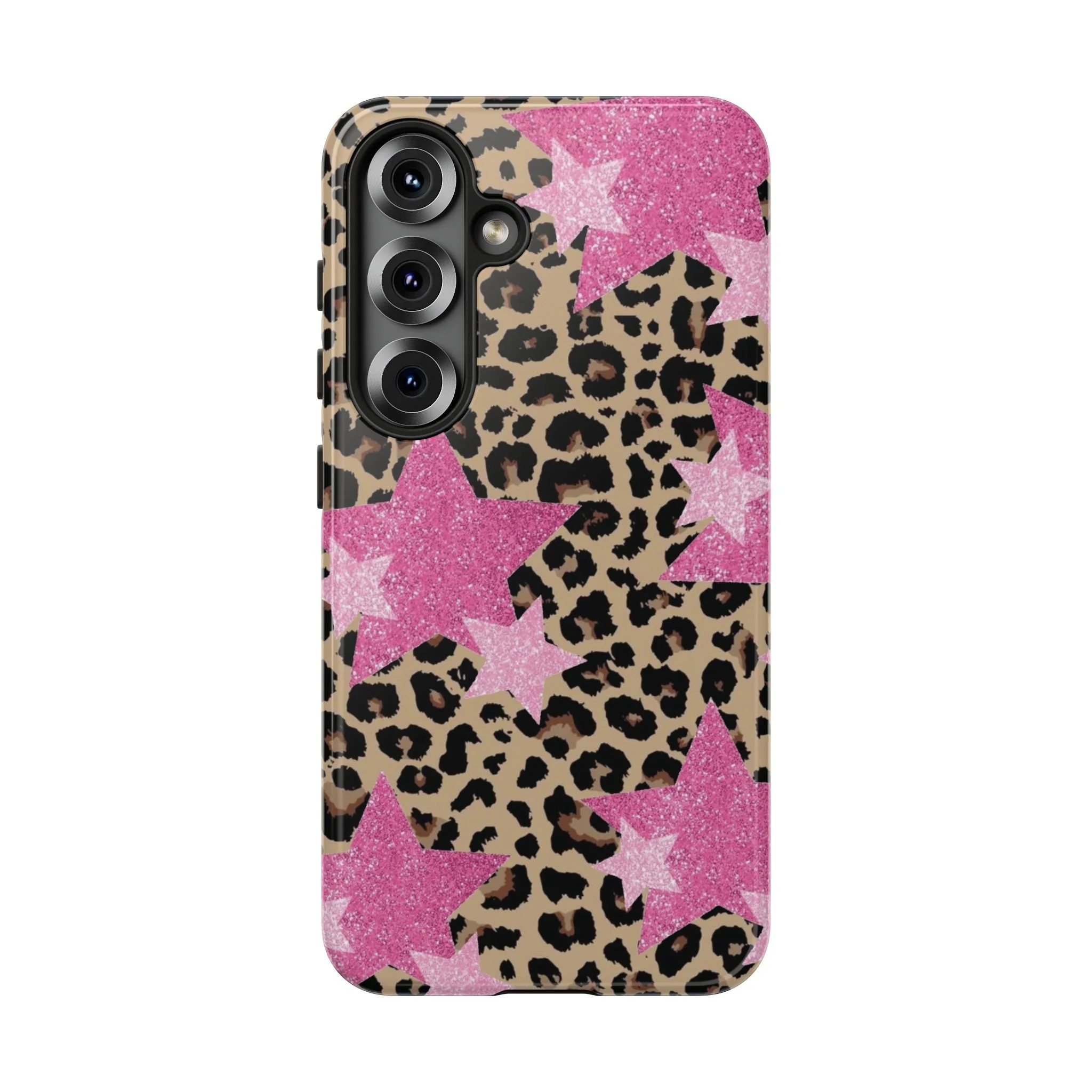 Pink Cheetah Stars | Tough Phone Case