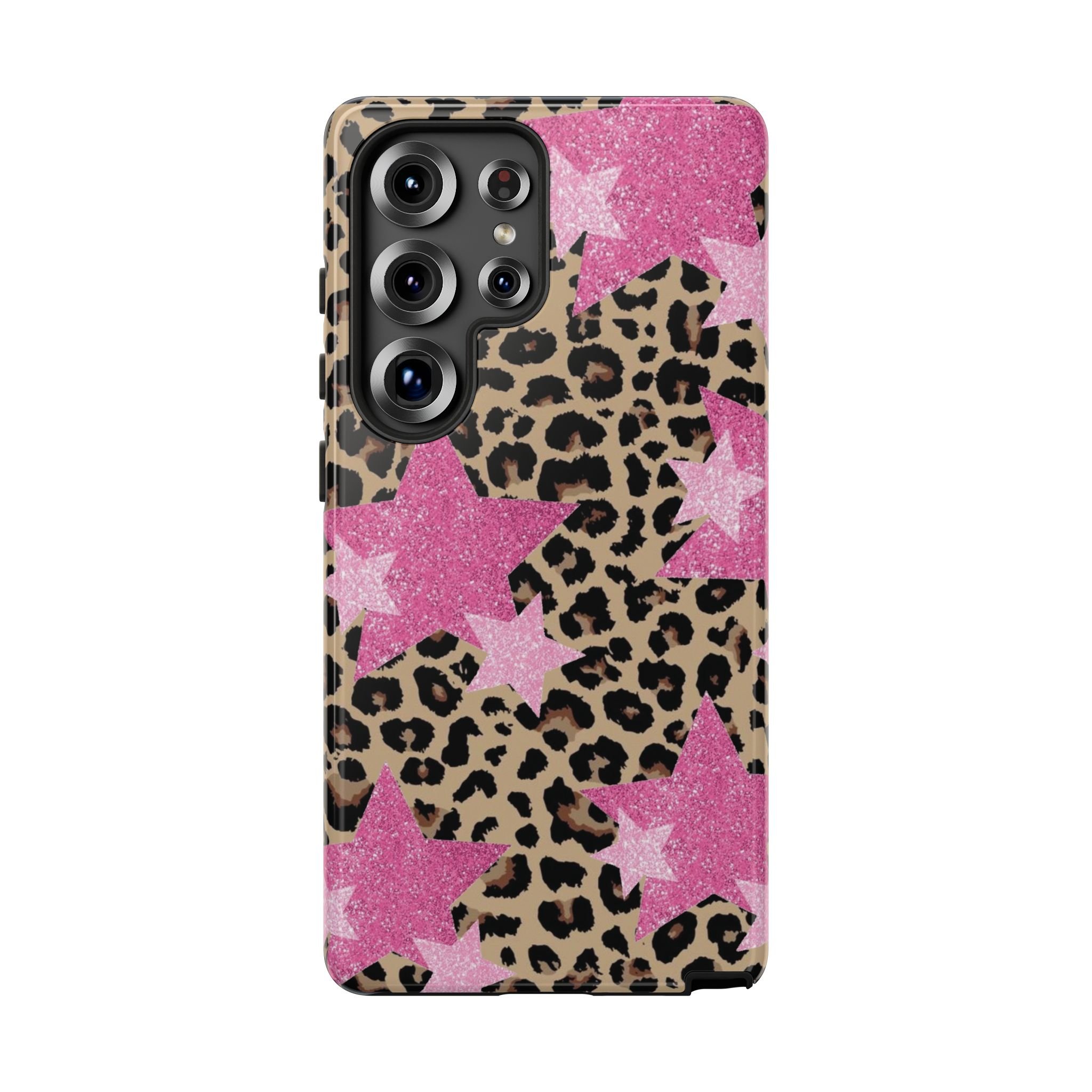 Pink Cheetah Stars | Tough Phone Case