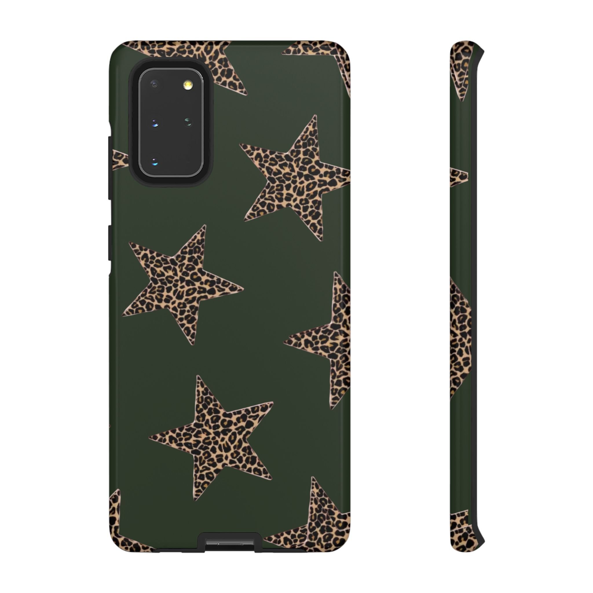 Deep Green Cheetah Stars | Tough Phone Case