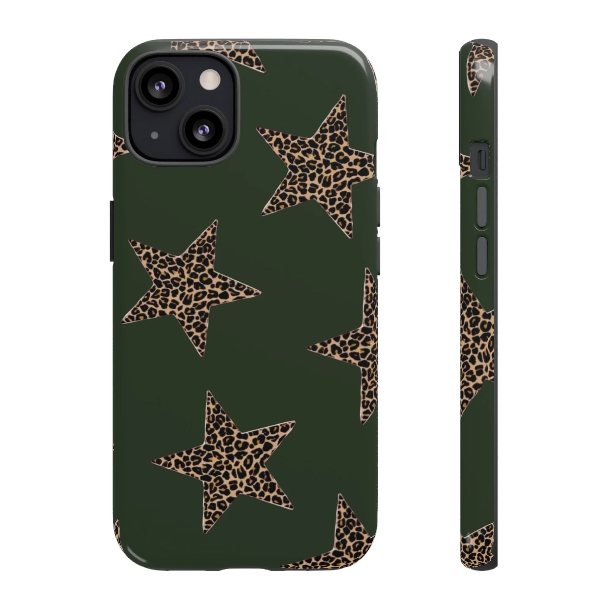 Deep Green Cheetah Stars | Tough Phone Case