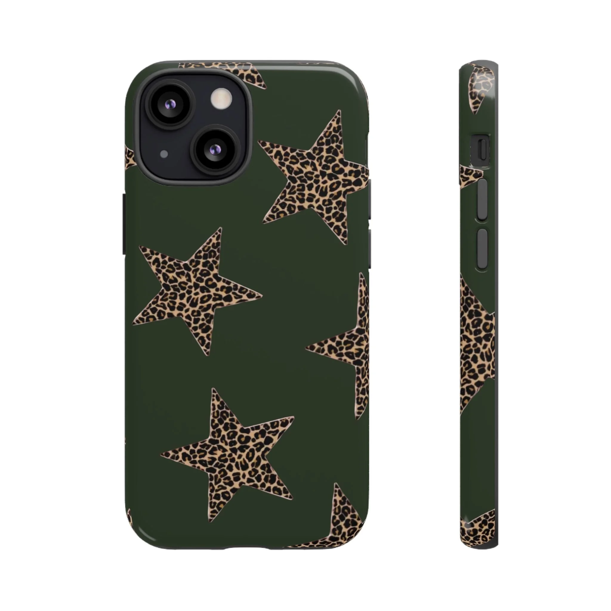 Deep Green Cheetah Stars | Tough Phone Case