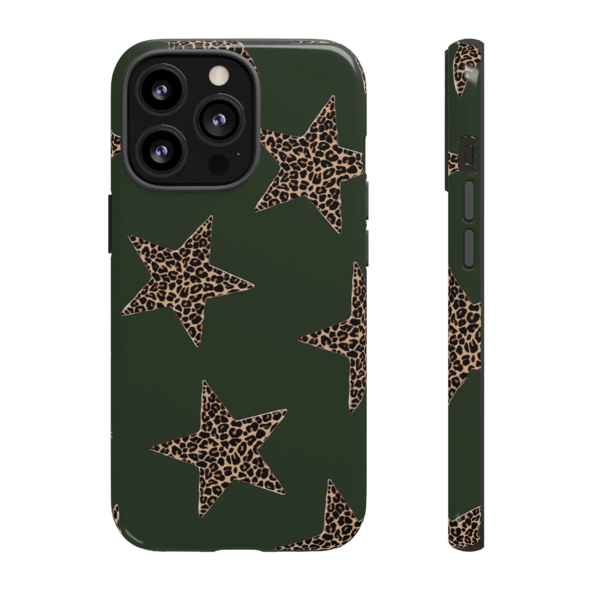 Deep Green Cheetah Stars | Tough Phone Case
