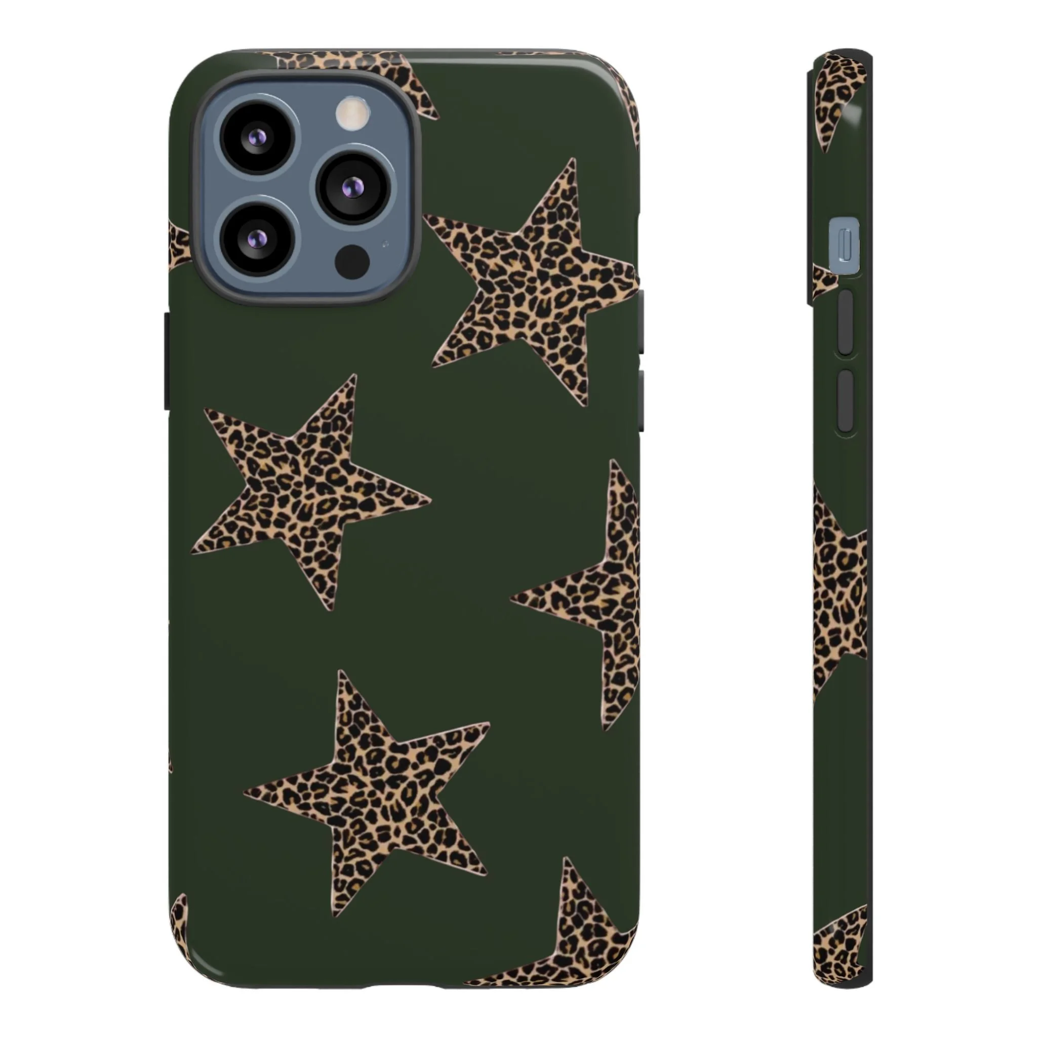 Deep Green Cheetah Stars | Tough Phone Case