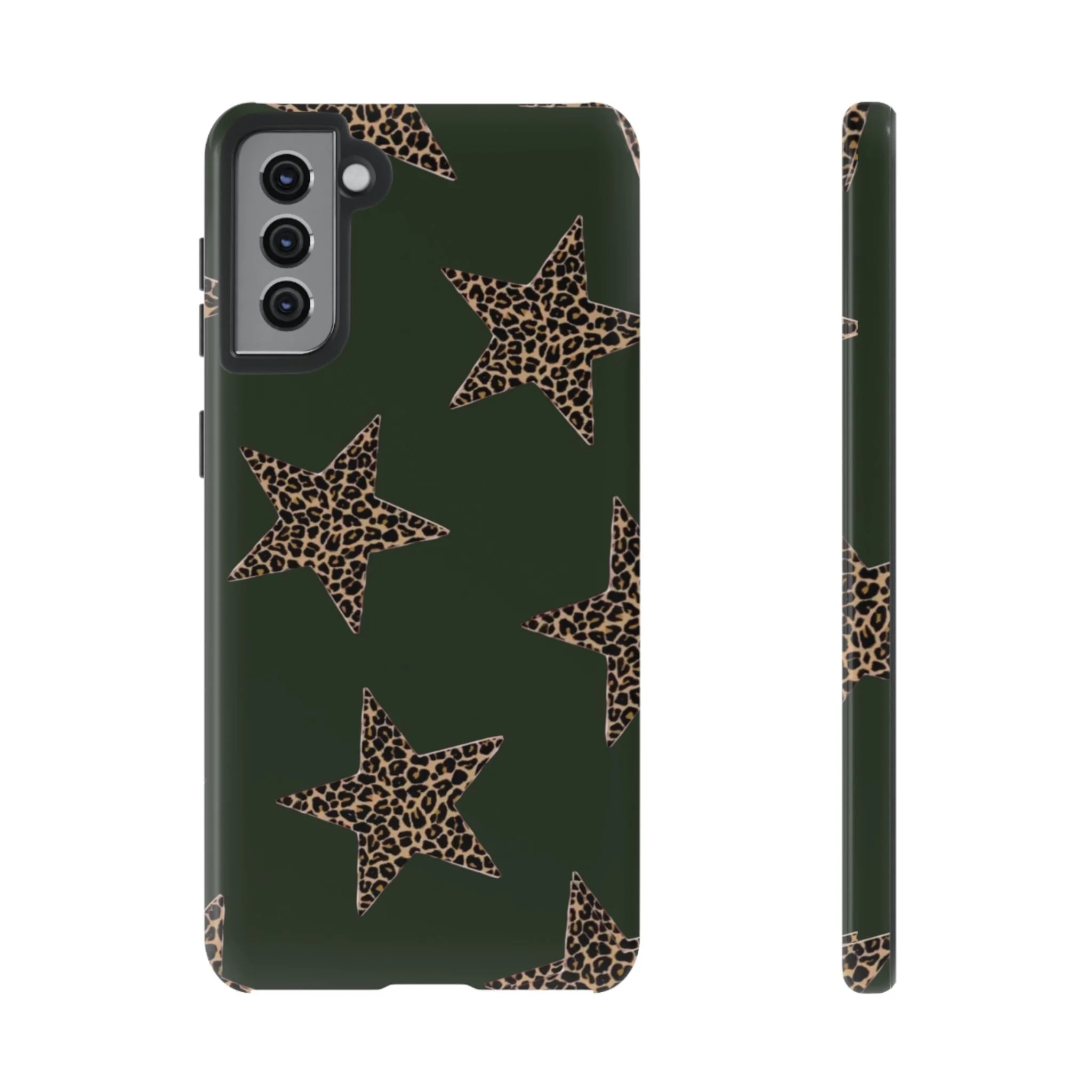 Deep Green Cheetah Stars | Tough Phone Case