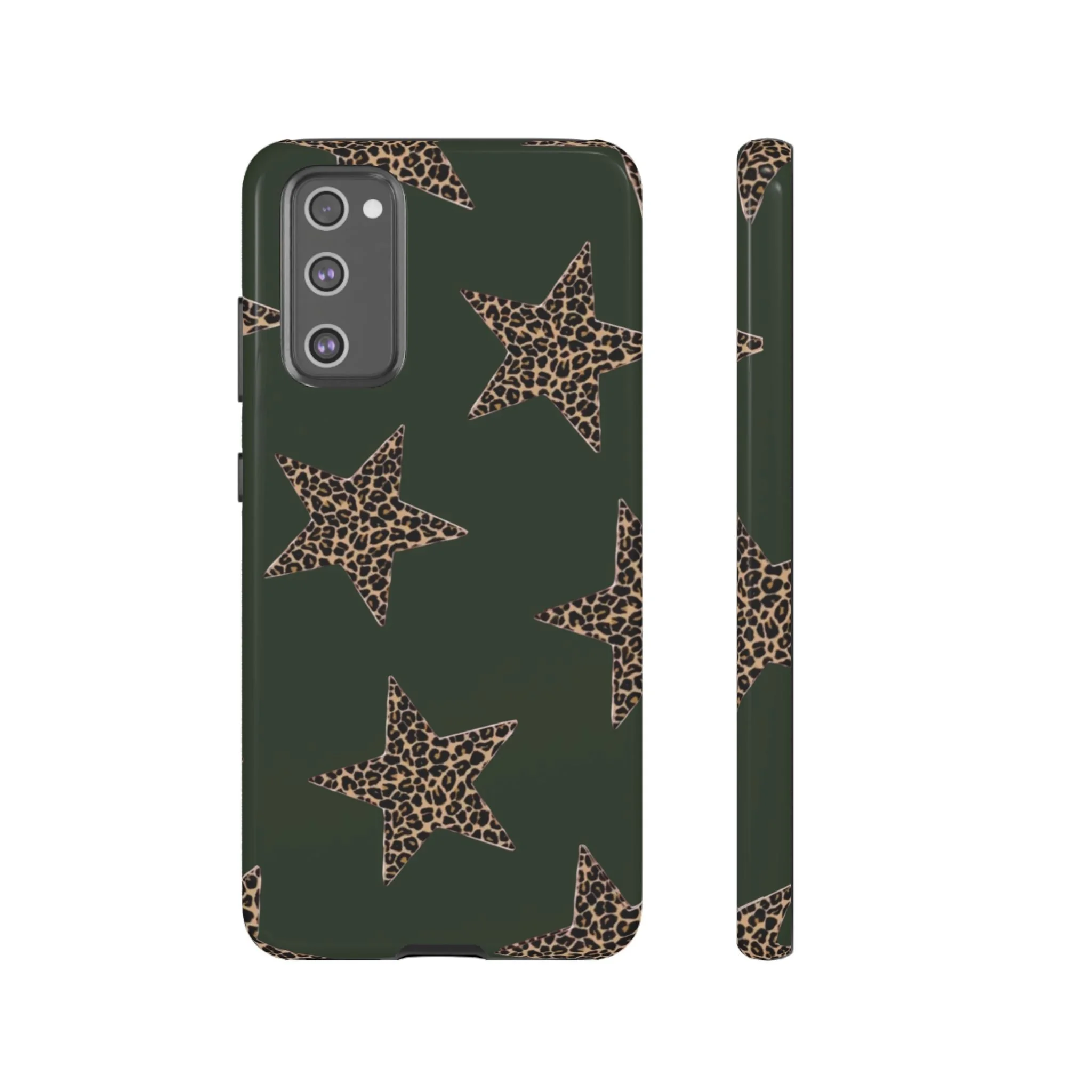Deep Green Cheetah Stars | Tough Phone Case