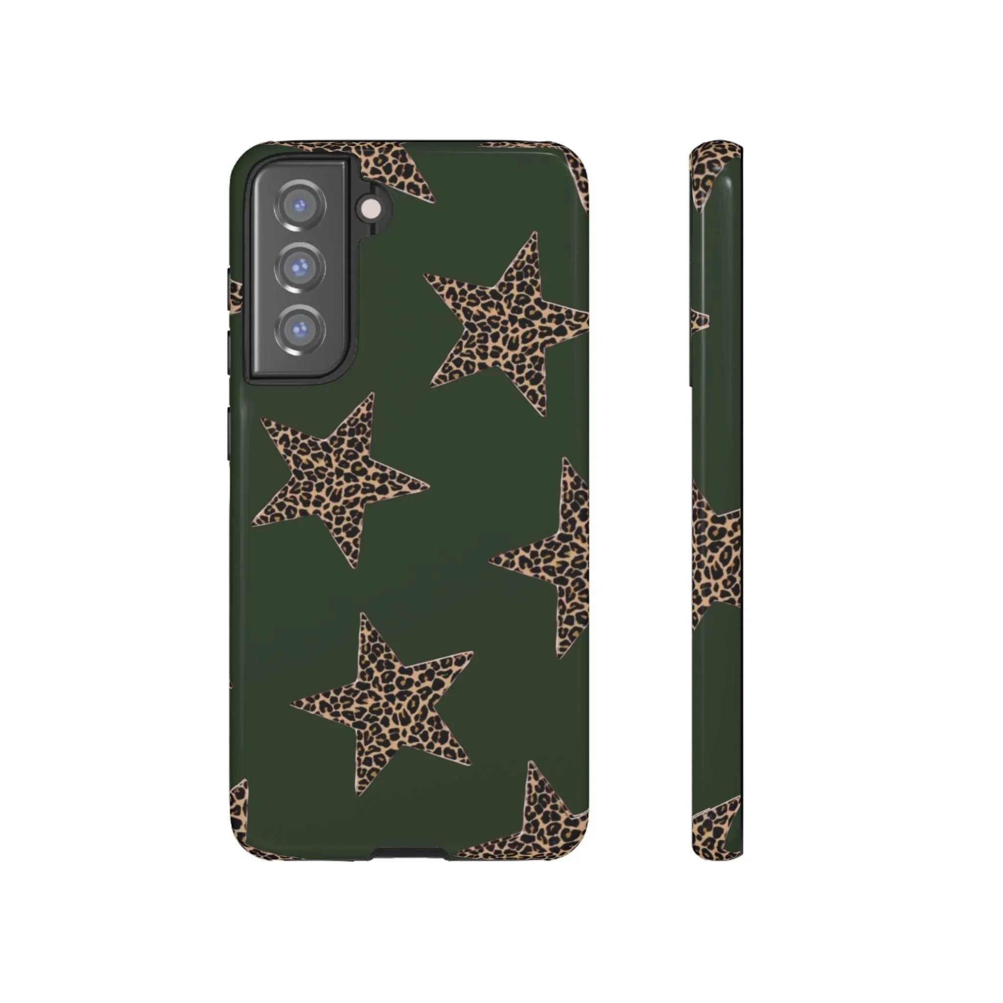 Deep Green Cheetah Stars | Tough Phone Case
