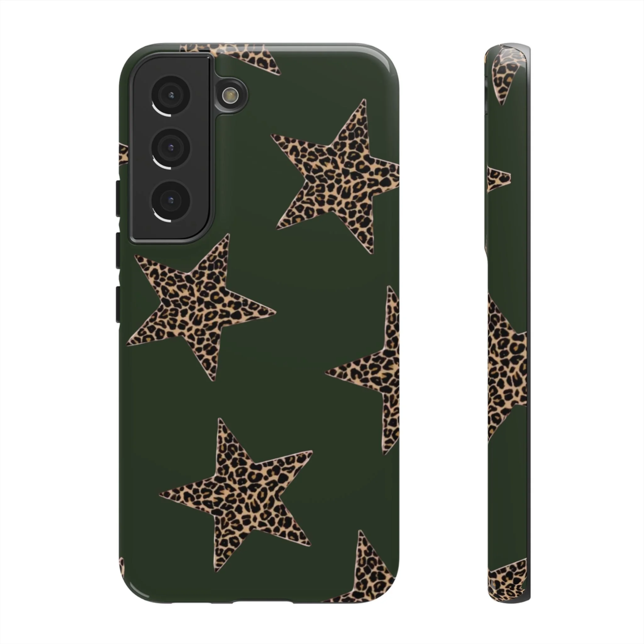 Deep Green Cheetah Stars | Tough Phone Case