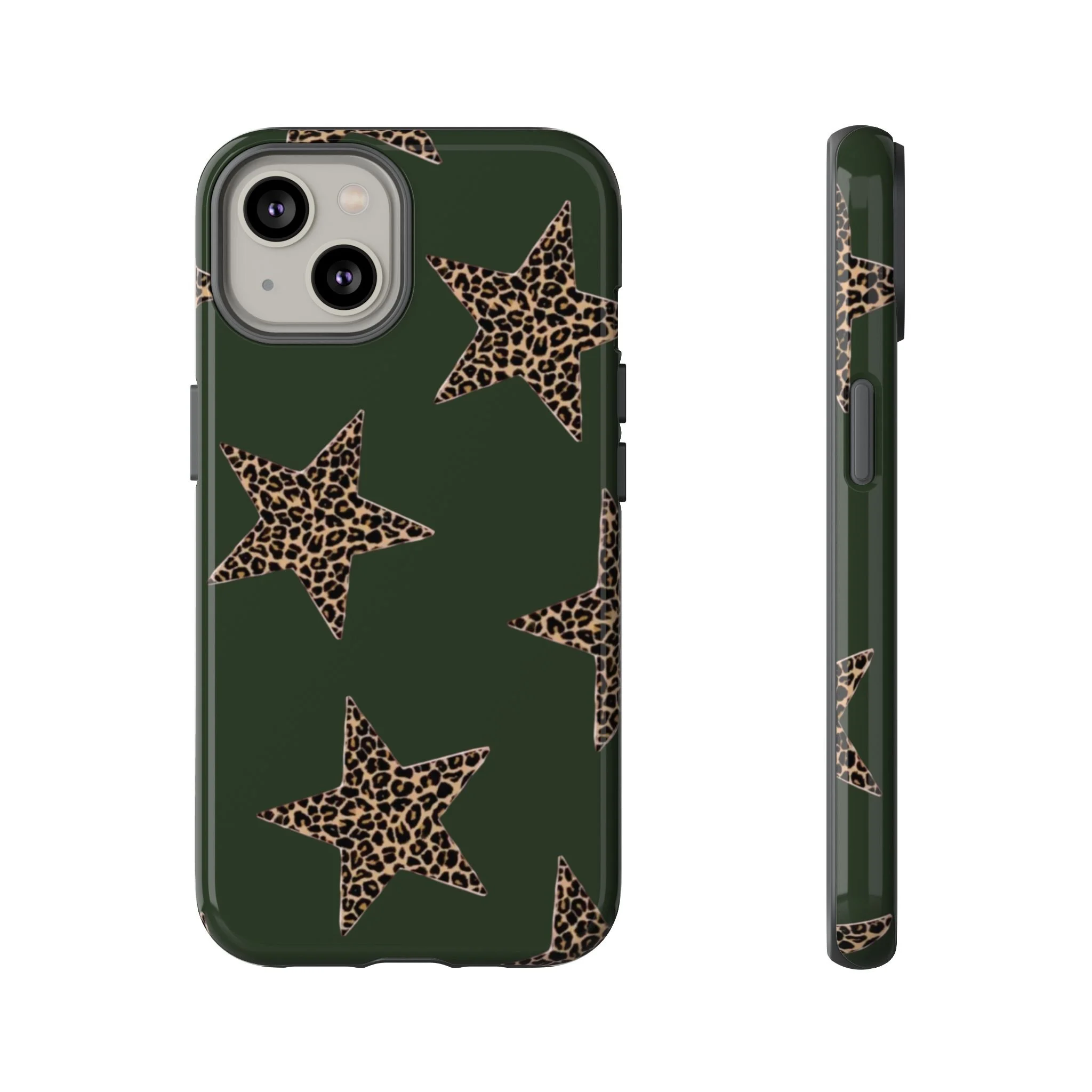 Deep Green Cheetah Stars | Tough Phone Case