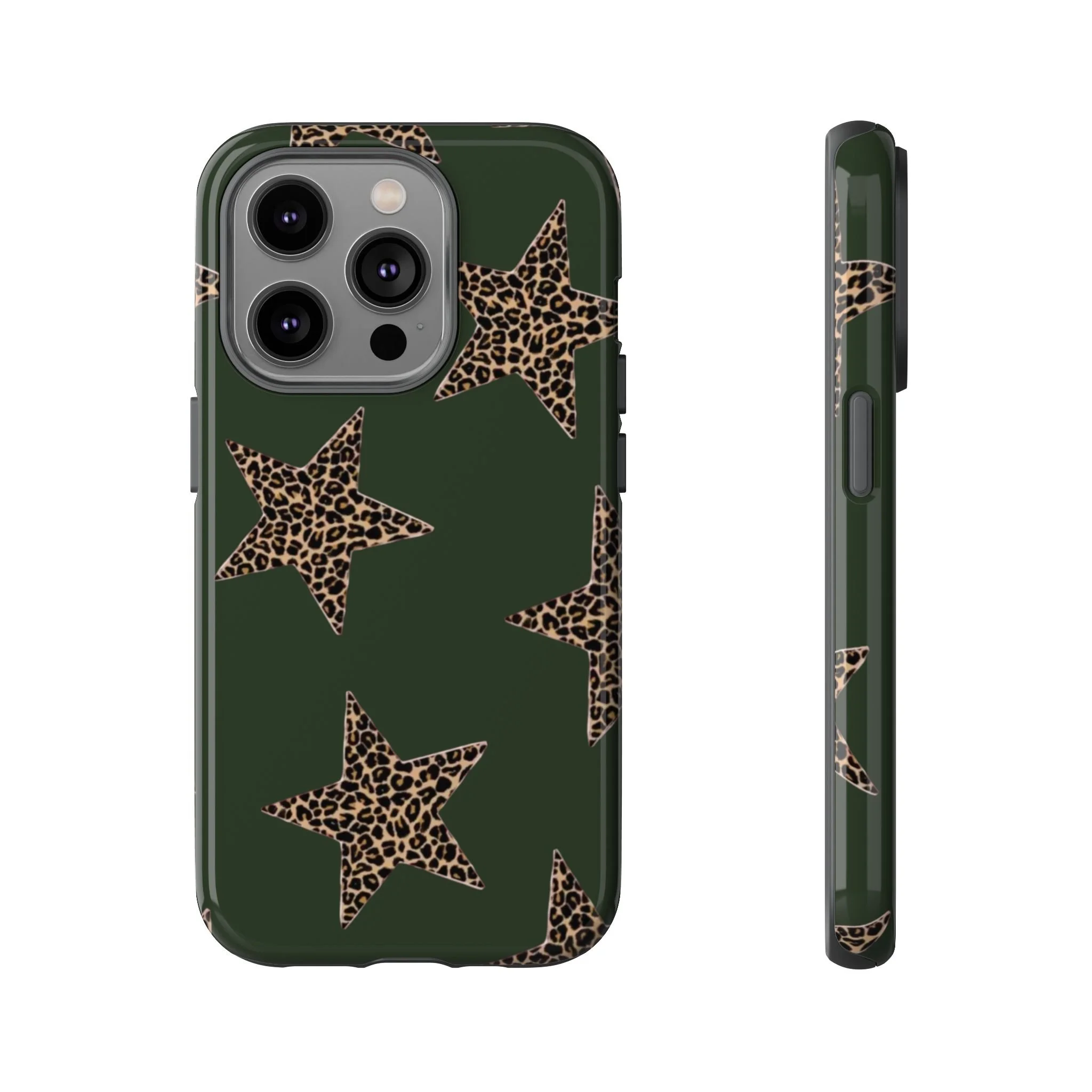 Deep Green Cheetah Stars | Tough Phone Case