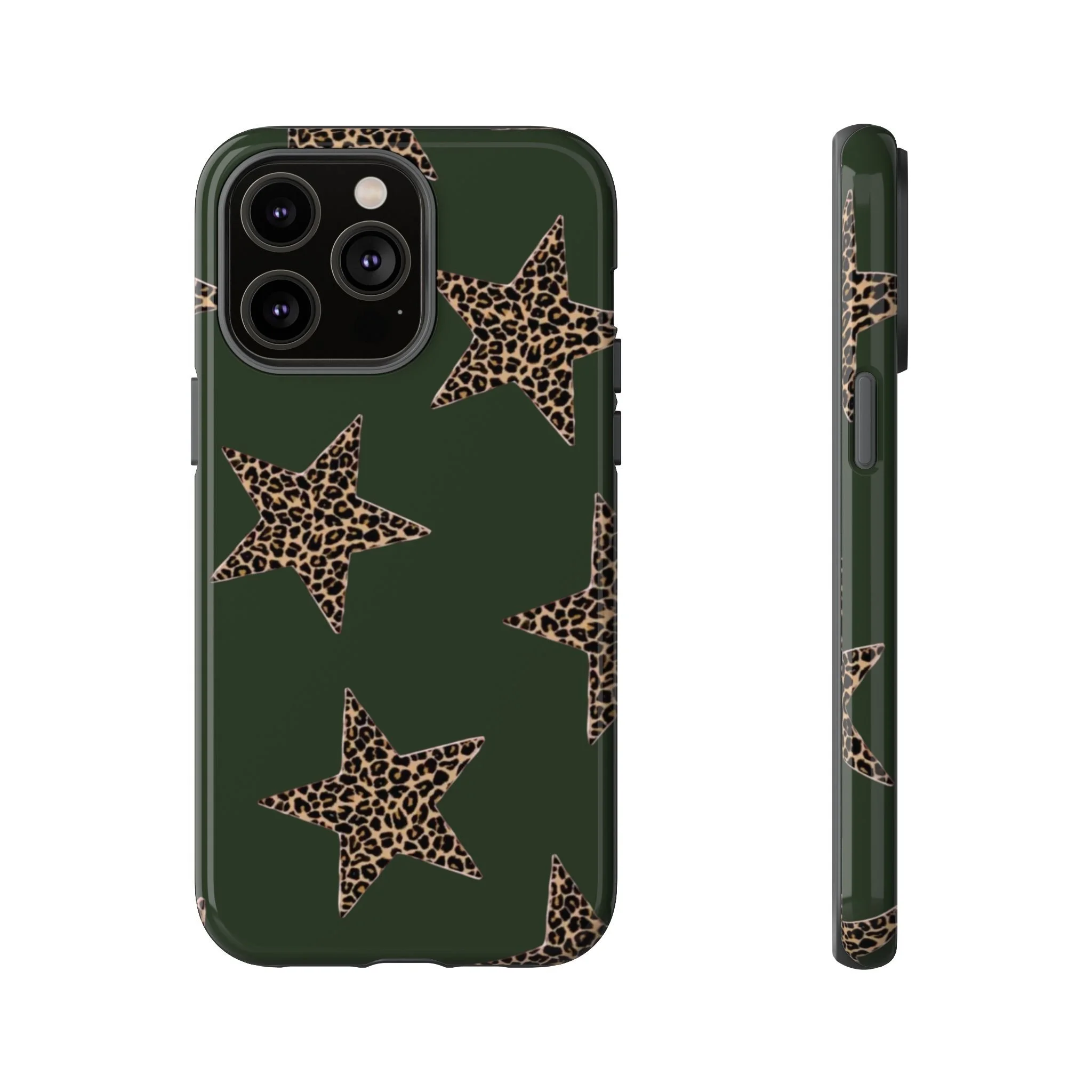 Deep Green Cheetah Stars | Tough Phone Case