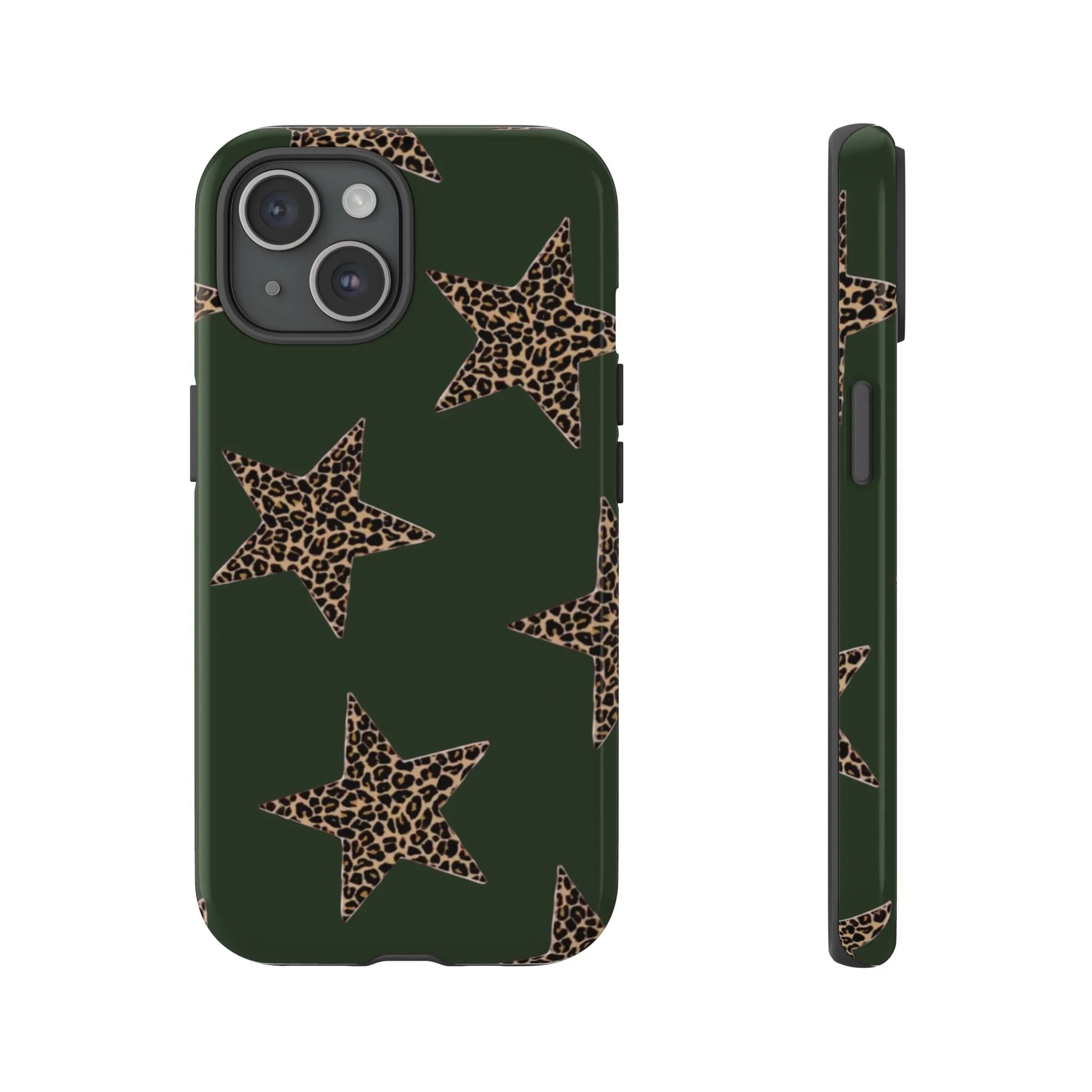 Deep Green Cheetah Stars | Tough Phone Case
