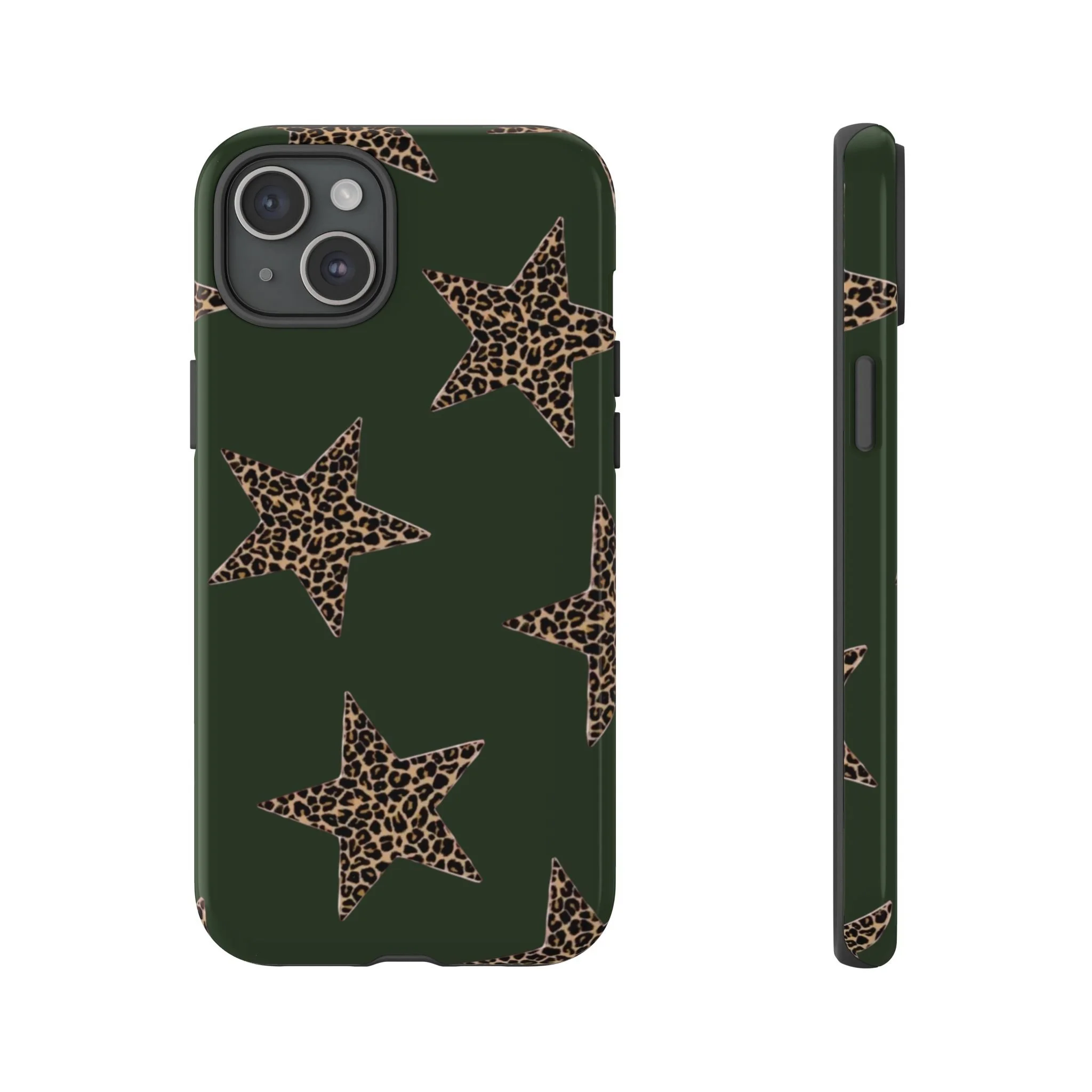 Deep Green Cheetah Stars | Tough Phone Case