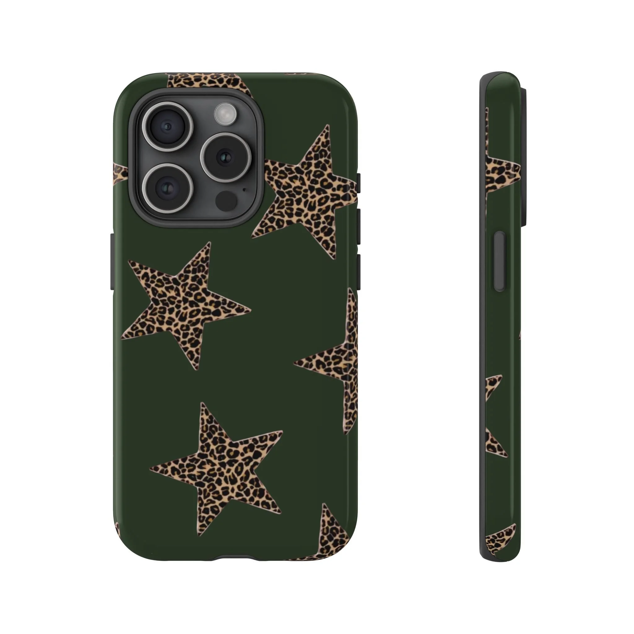 Deep Green Cheetah Stars | Tough Phone Case