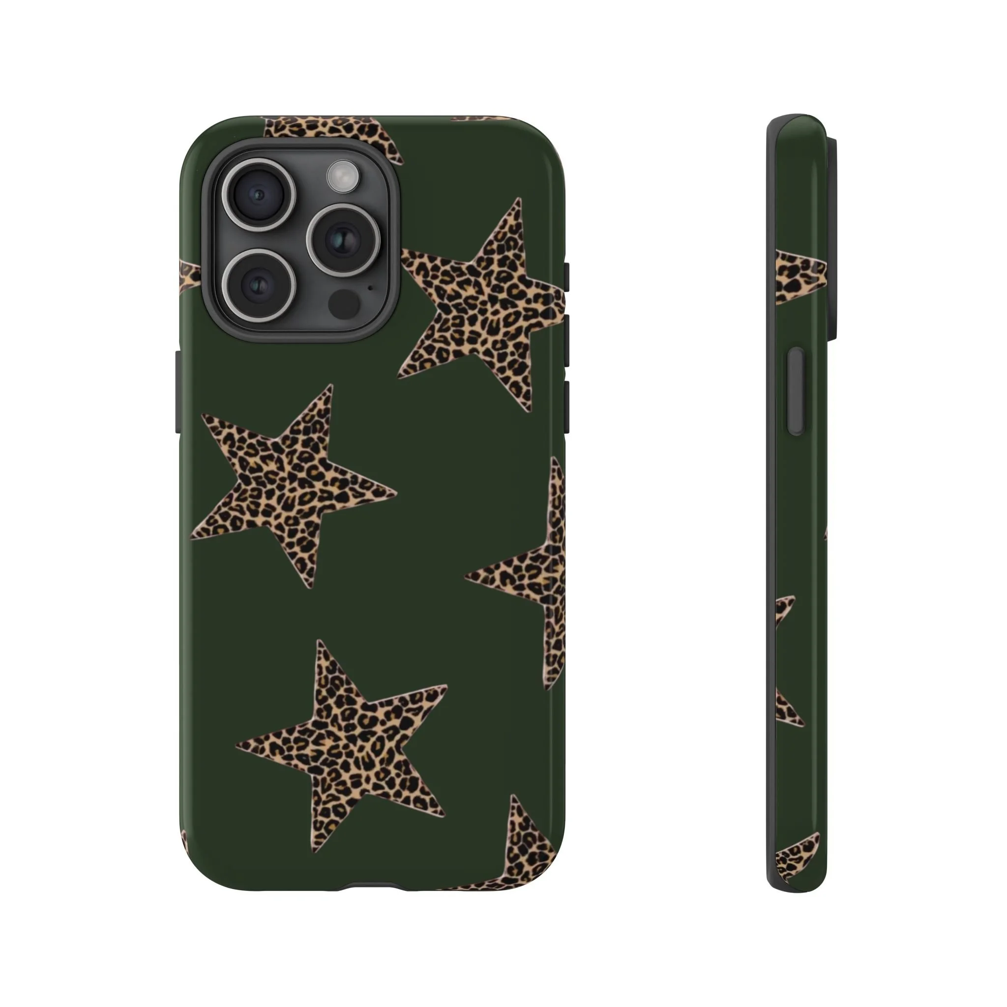 Deep Green Cheetah Stars | Tough Phone Case