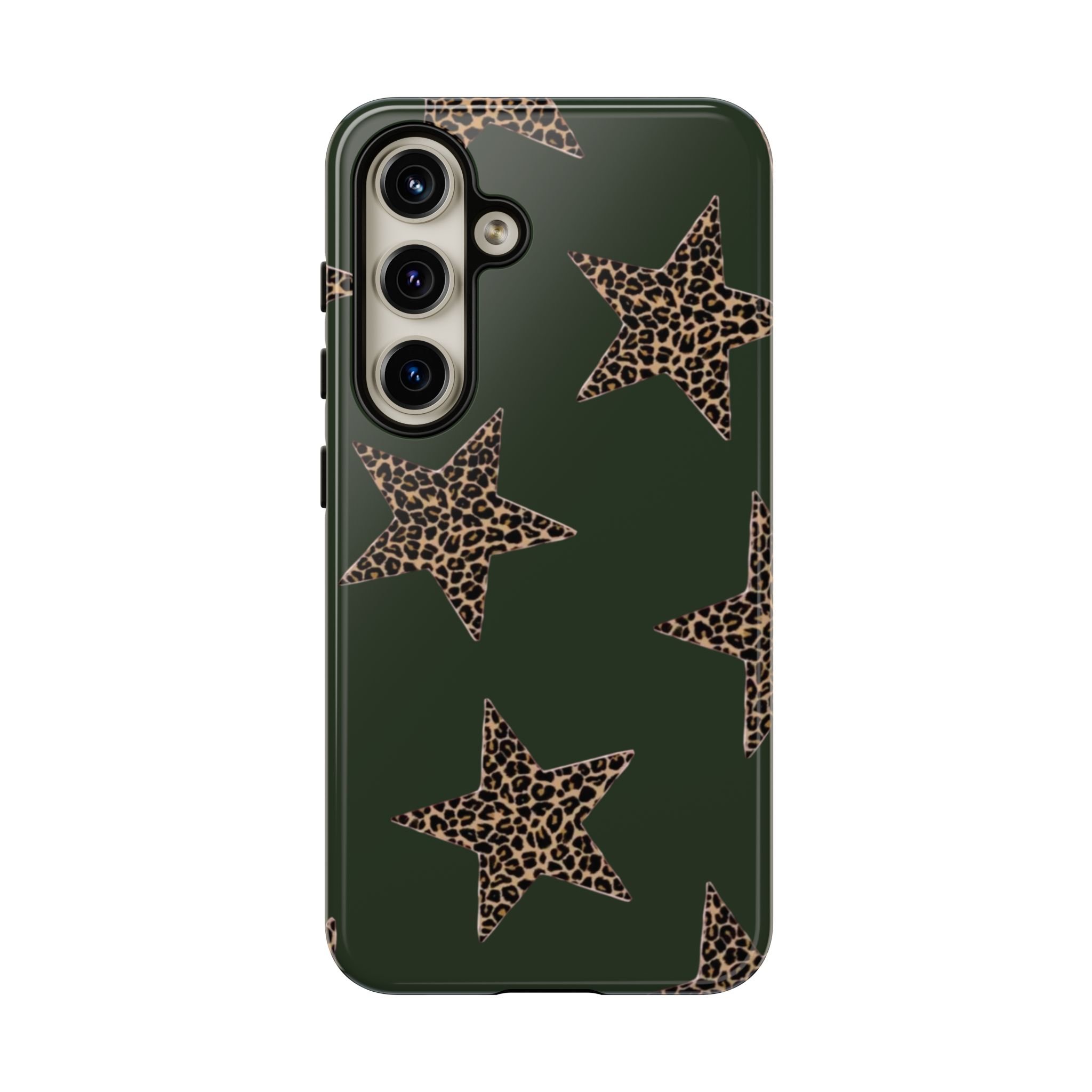 Deep Green Cheetah Stars | Tough Phone Case