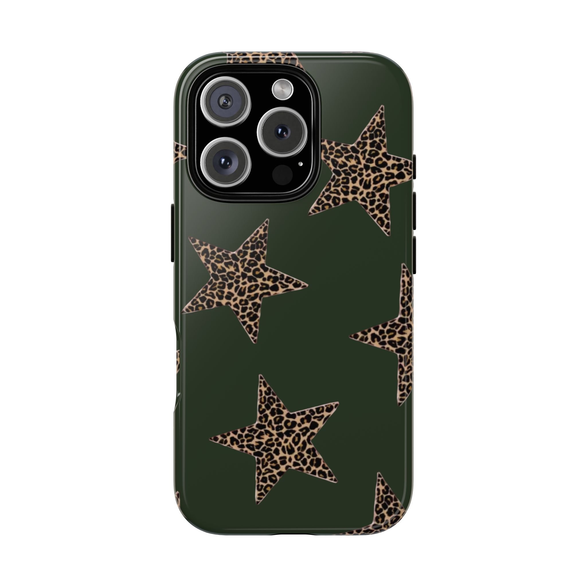 Deep Green Cheetah Stars | Tough Phone Case