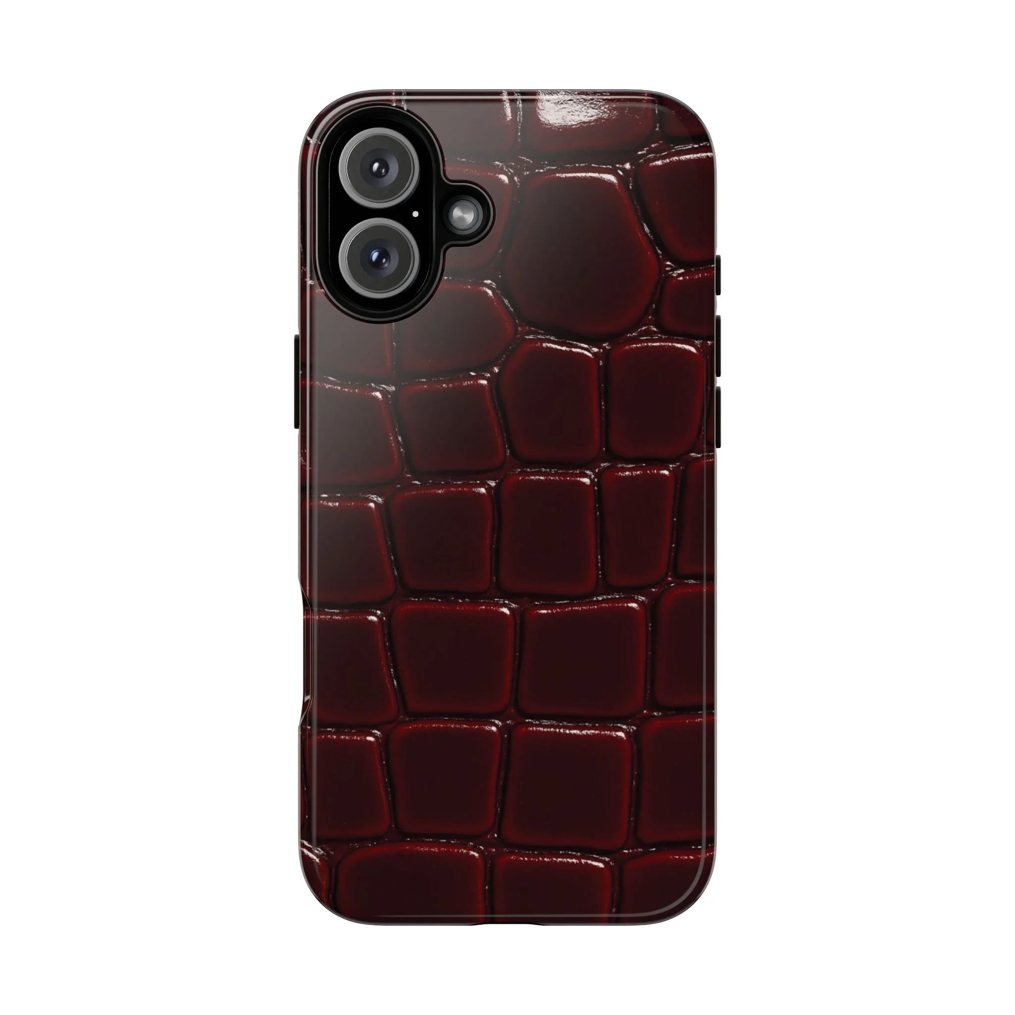 Crimson Luxe Croc | Tough Phone Case