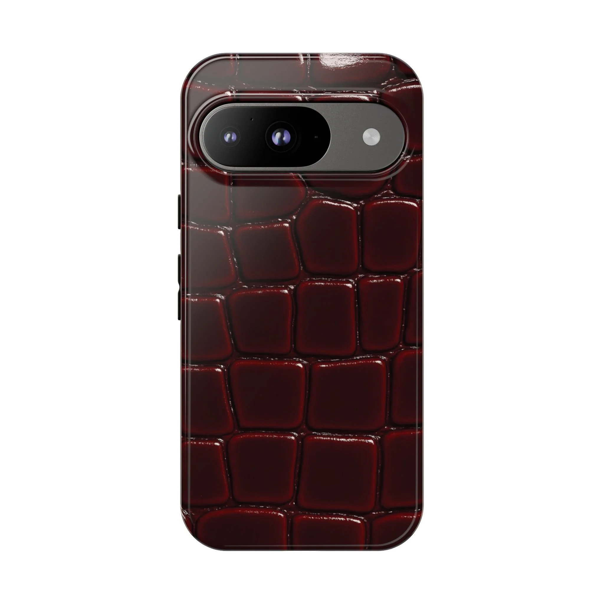 Crimson Luxe Croc | Tough Phone Case