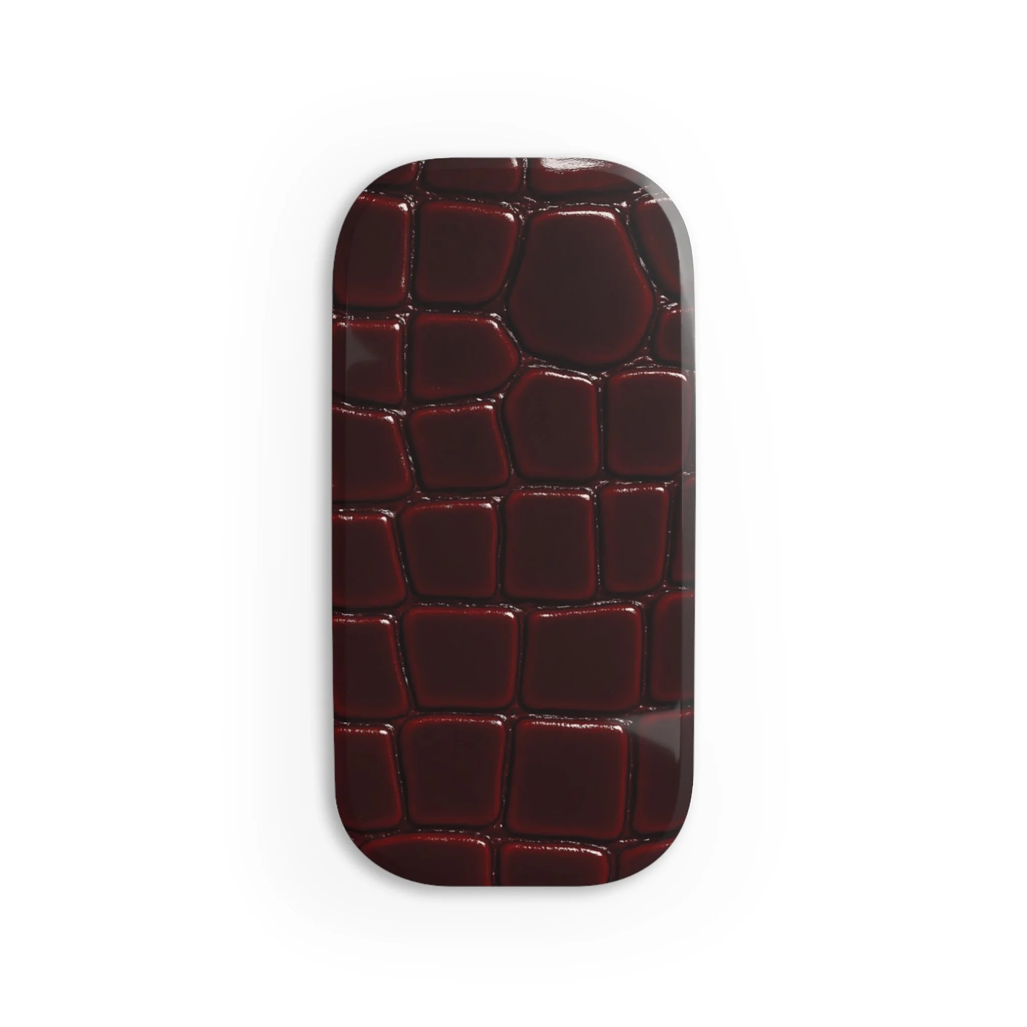 Crimson Luxe Croc Phone Click-On Grip