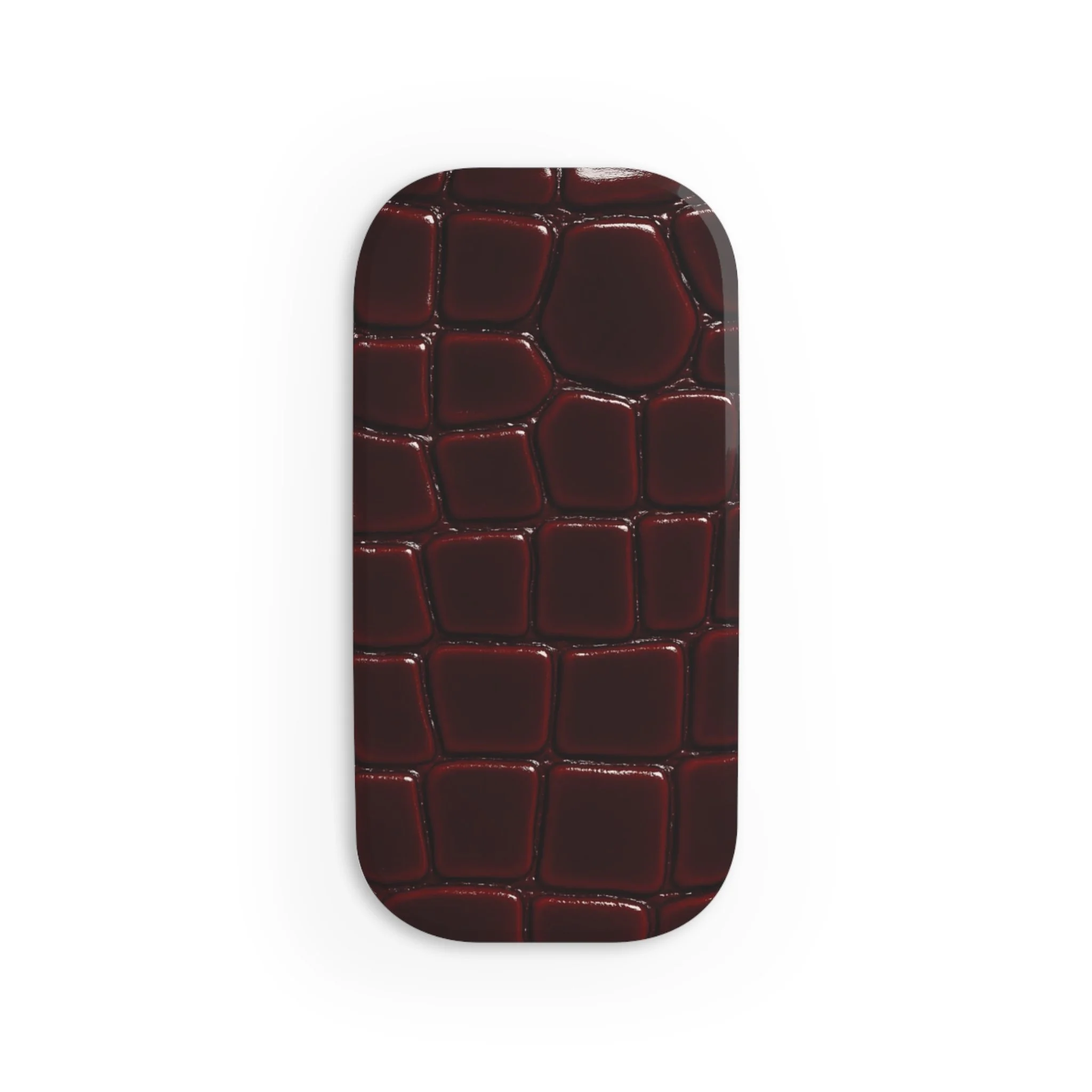 Crimson Luxe Croc Phone Click-On Grip
