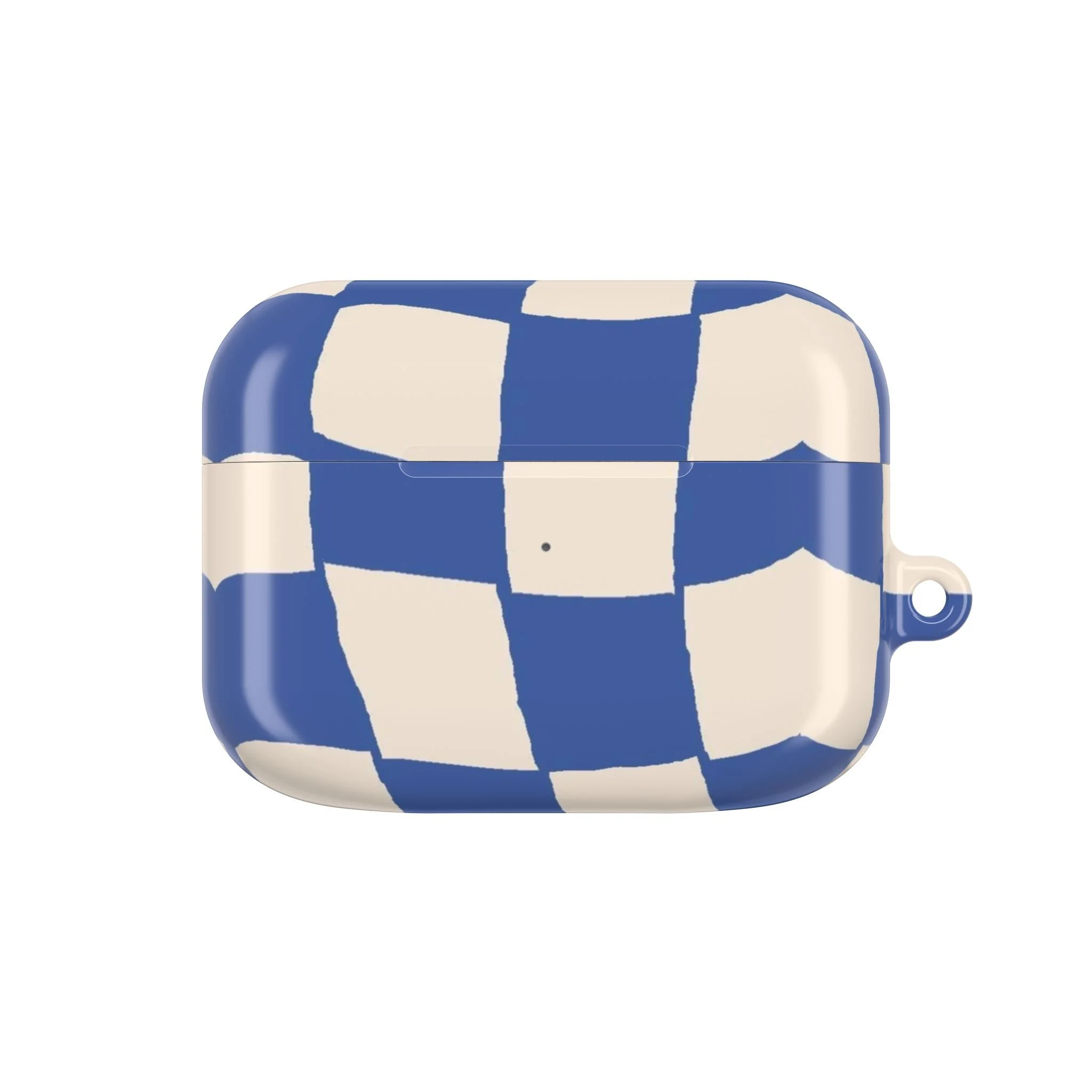 Blue Checkerboard AirPod Case - Stylish Protection for Your Earbuds