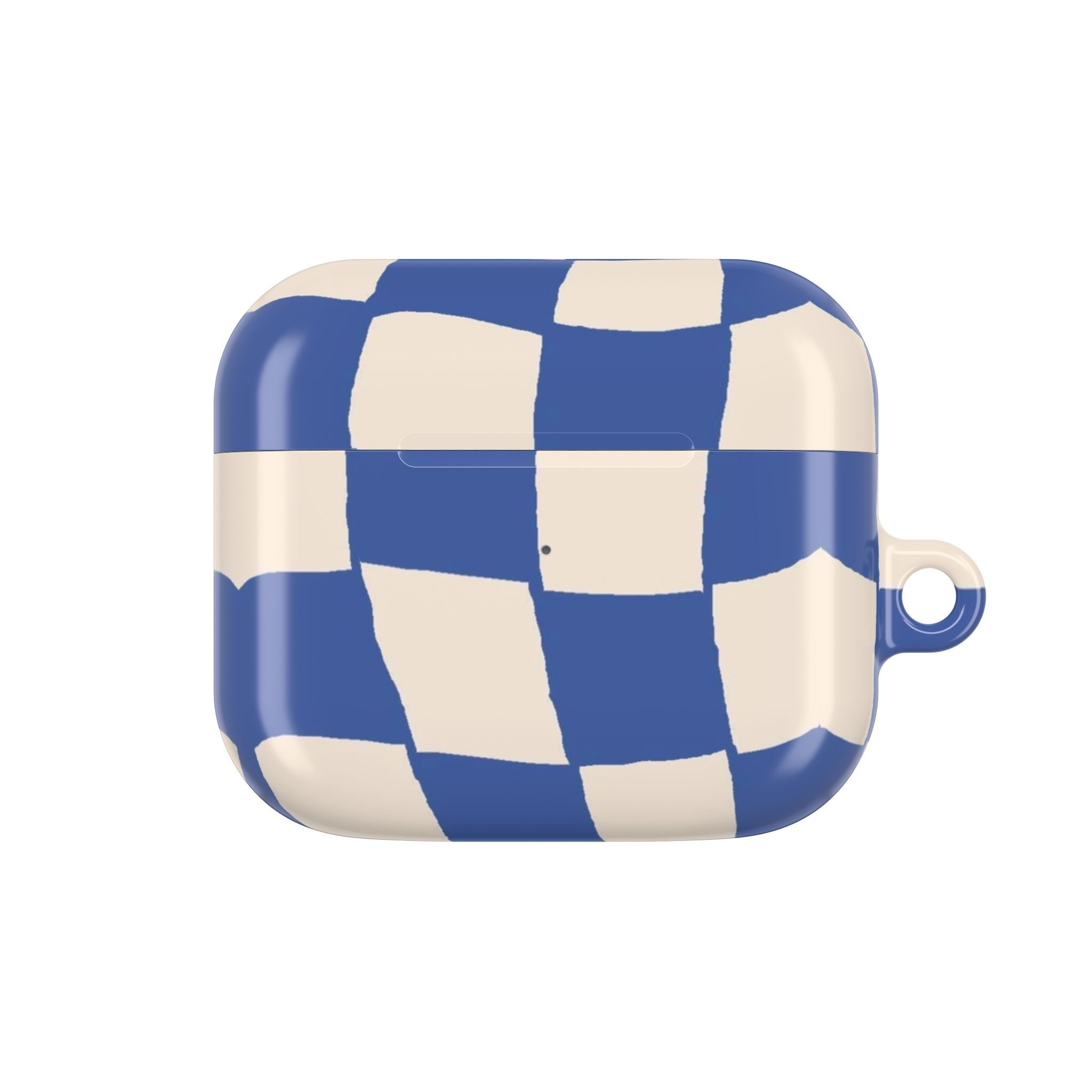 Blue Checkerboard AirPod Case - Stylish Protection for Your Earbuds