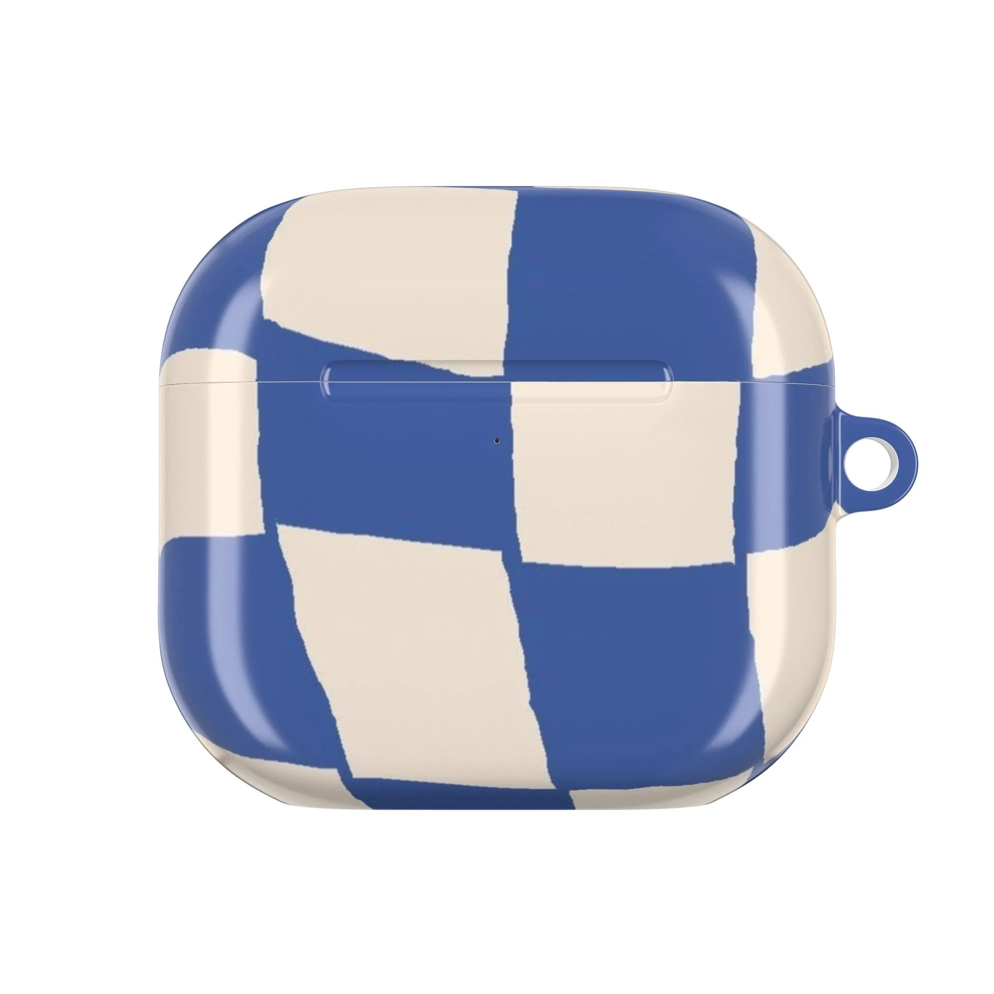 Blue Checkerboard AirPod Case - Stylish Protection for Your Earbuds