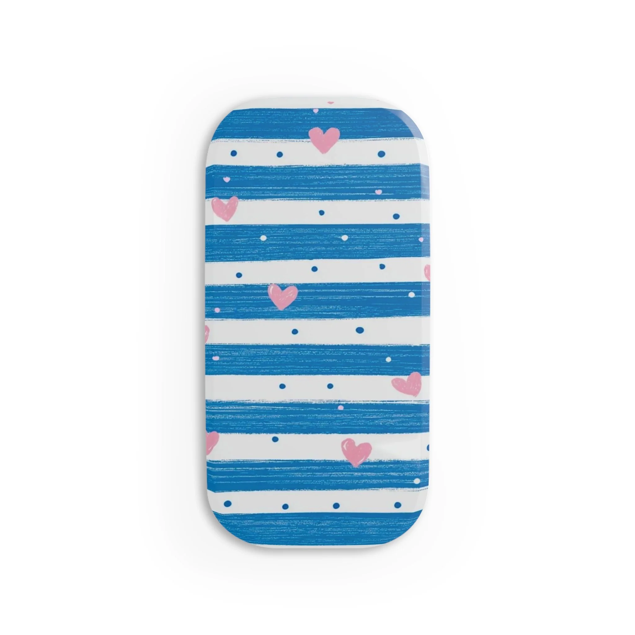 Cute Stripe Heart Phone Grip