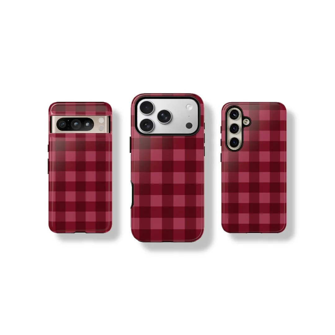 Ruby Gingham | Tough Phone Case