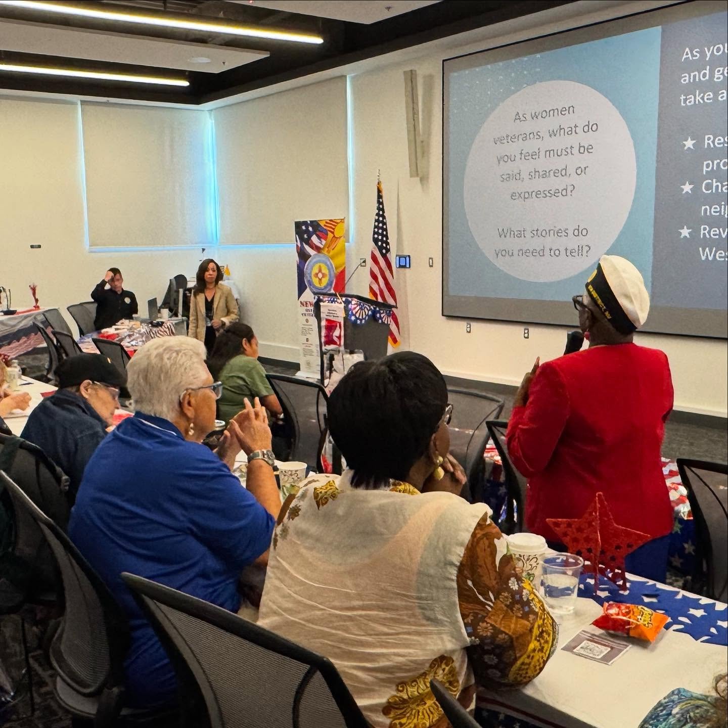 Grateful to @newmexicoveterans for inviting us to the Women Veterans Conference &mdash; honored to hear these servicewomen&rsquo;s stories.
