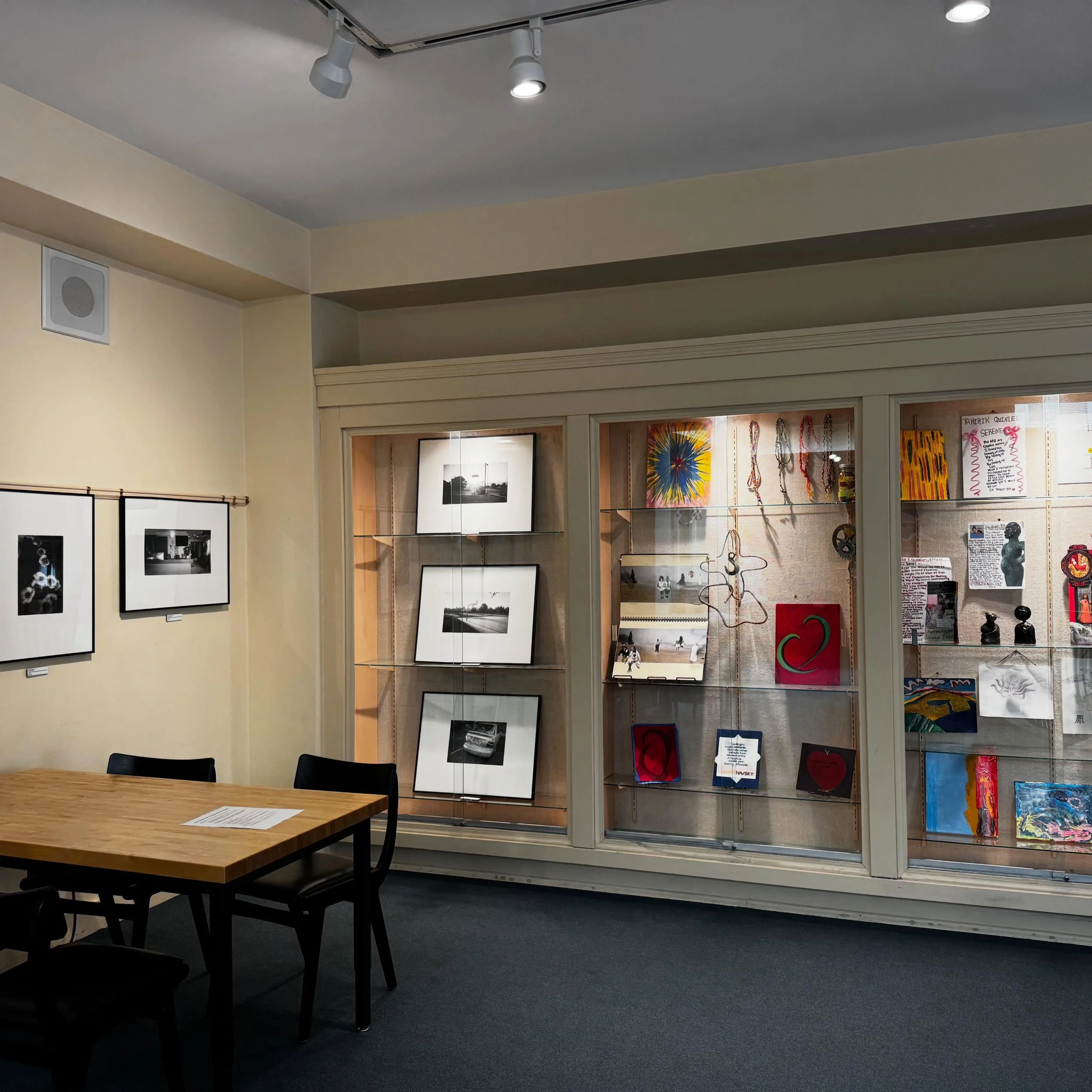 One three more days until our workshop @sfnmpl with @unhousedart.vs as part of the @sfinternationallitfest &mdash; but you can see our writers&rsquo; artwork right now, through the end of May, in the second floor gallery of the Downtown Branch.